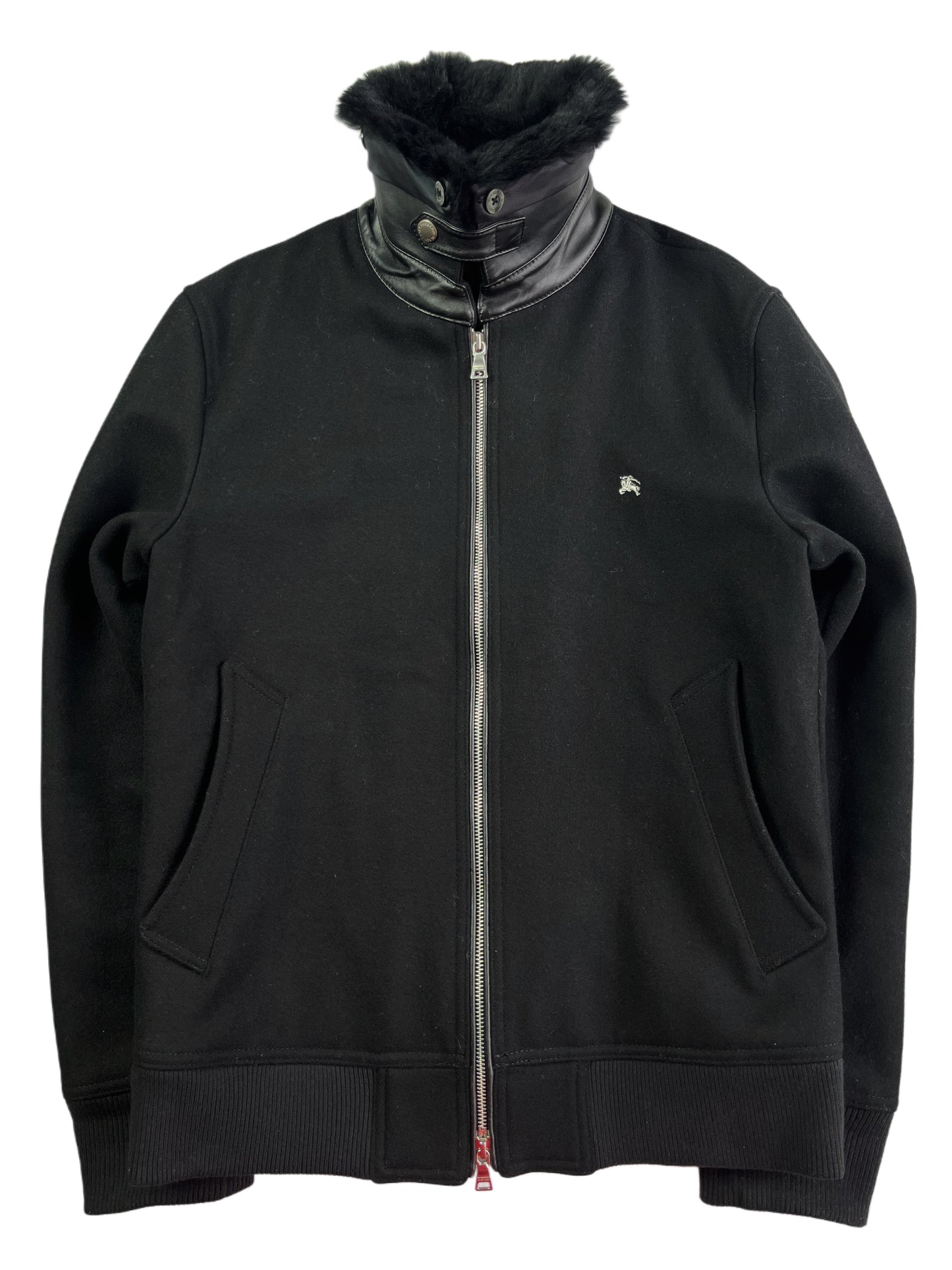 00’s BURBERRY made in Japan rabbit fur jacket (M/L) - black