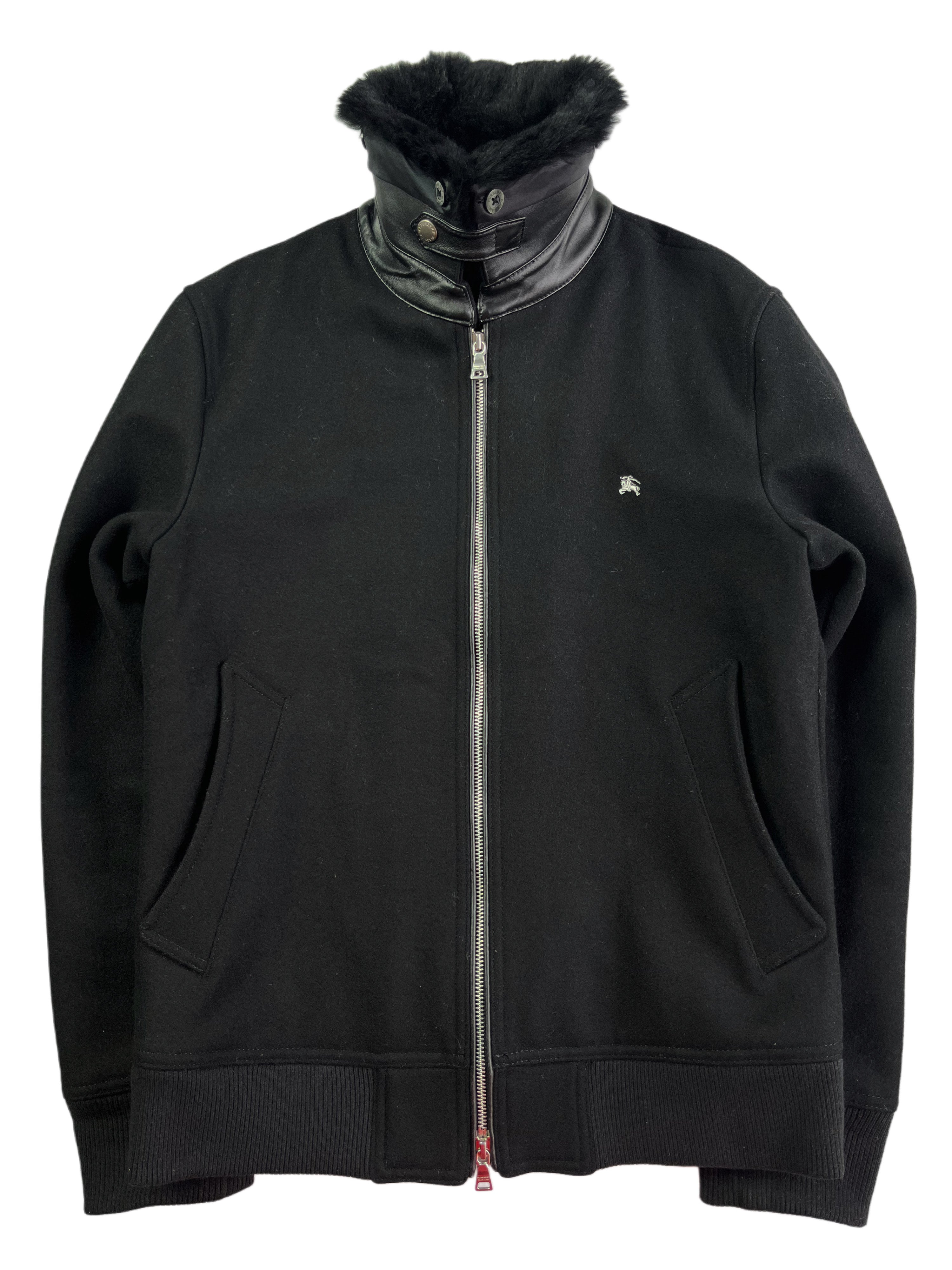 00’s BURBERRY made in Japan rabbit fur jacket (M/L) - black