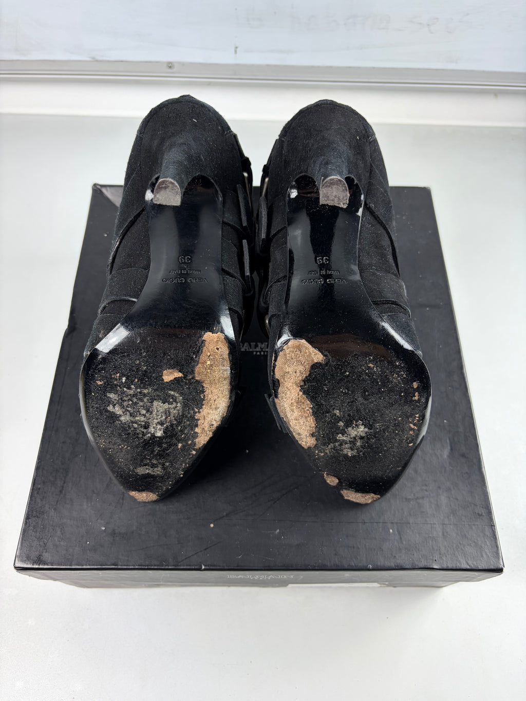 2009 BALMAIN x Giuseppe Zanotti suede ankle boots - eu 39 / us 7