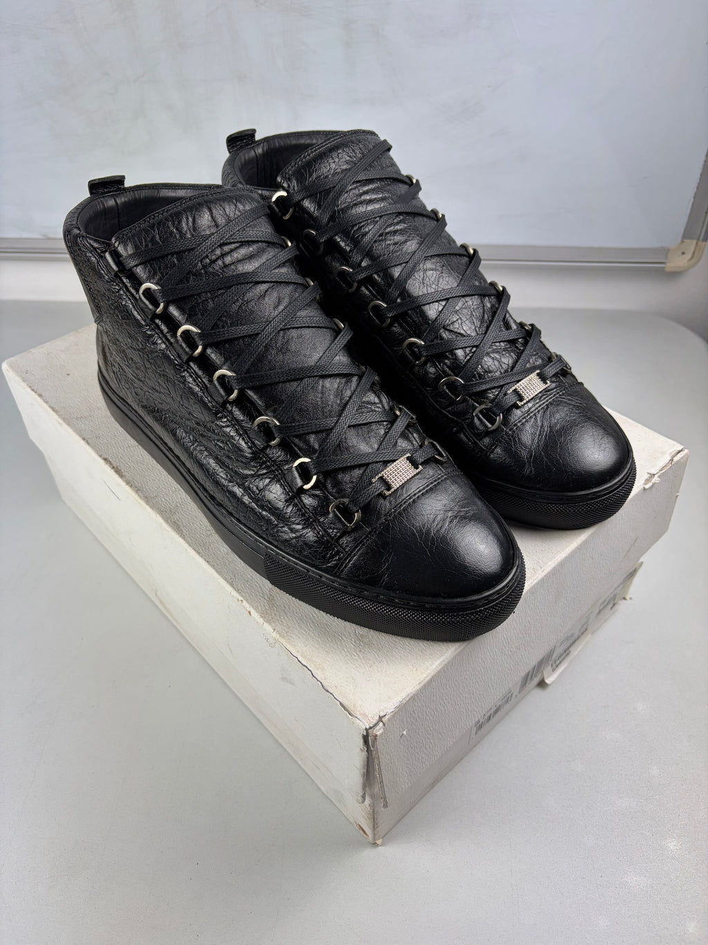 Balenciaga arena high tops - eu 43 / us 10 / uk 9.5 - black