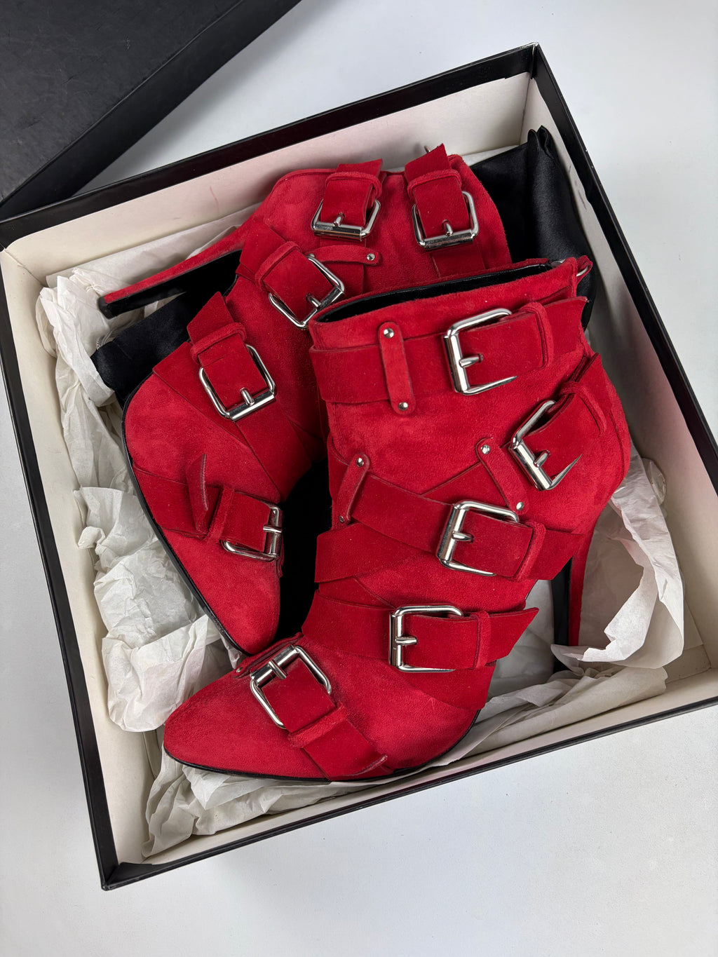2009 BALMAIN x Giuseppe Zanotti suede ankle boots - eu 39.5 / us 9.5