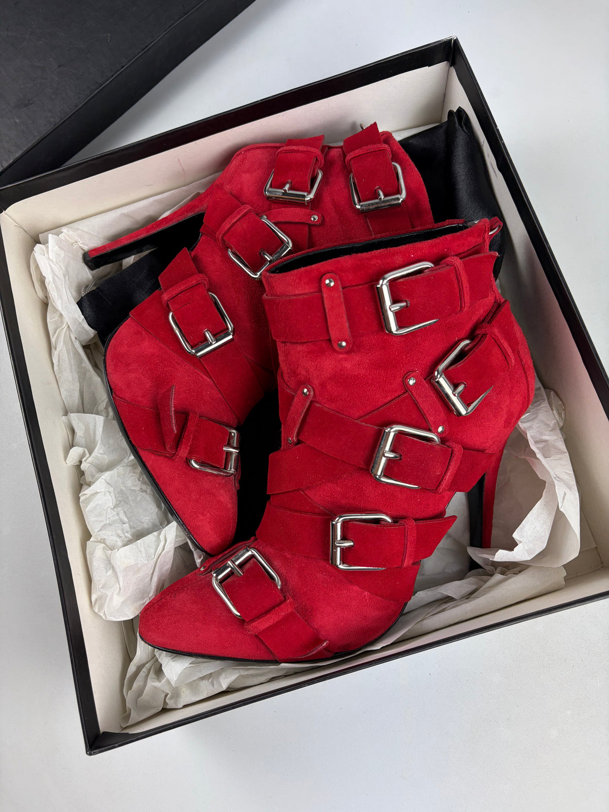 2009 BALMAIN x Giuseppe Zanotti suede ankle boots - eu 39.5 / us 9.5