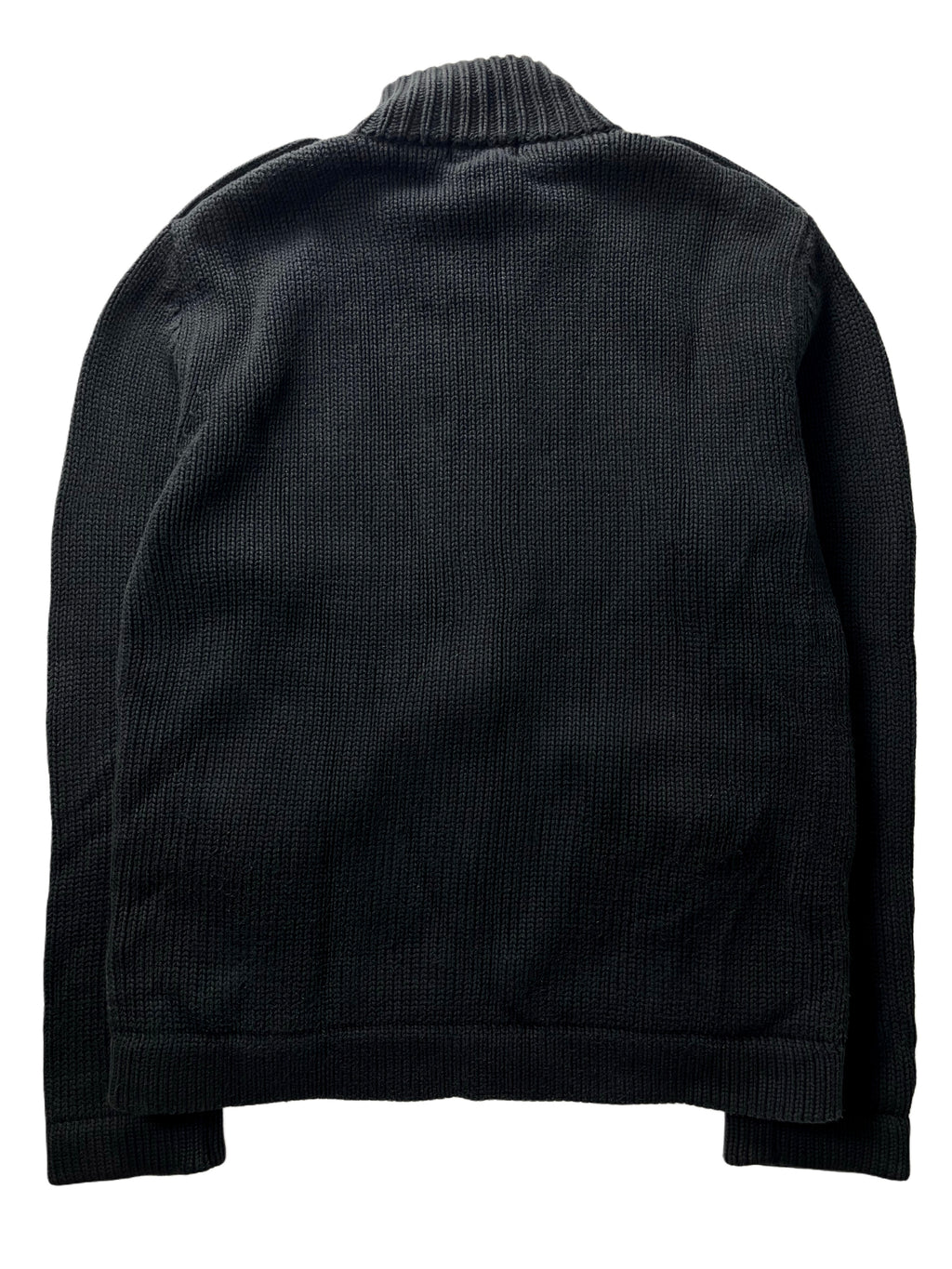 00’s BURBERRY military heavy cotton knit (M/L) - black