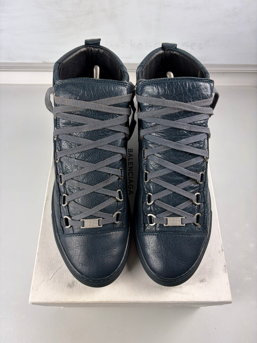 Balenciaga arena high tops - eu 43 / us 10 - navy blue