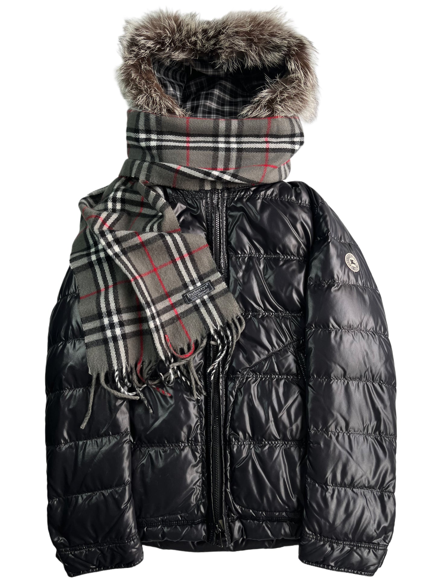 00’s BURBERRY made in Japan 2 in 1 down jacket (S/M) - black
