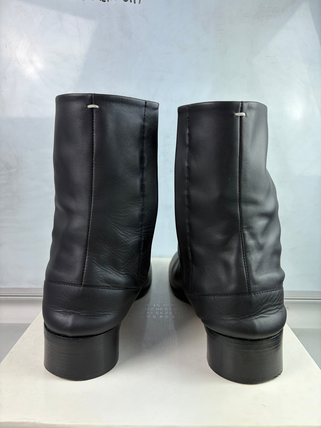 Maison Margiela Tabi leather boots - eu 43 / us 10 - black