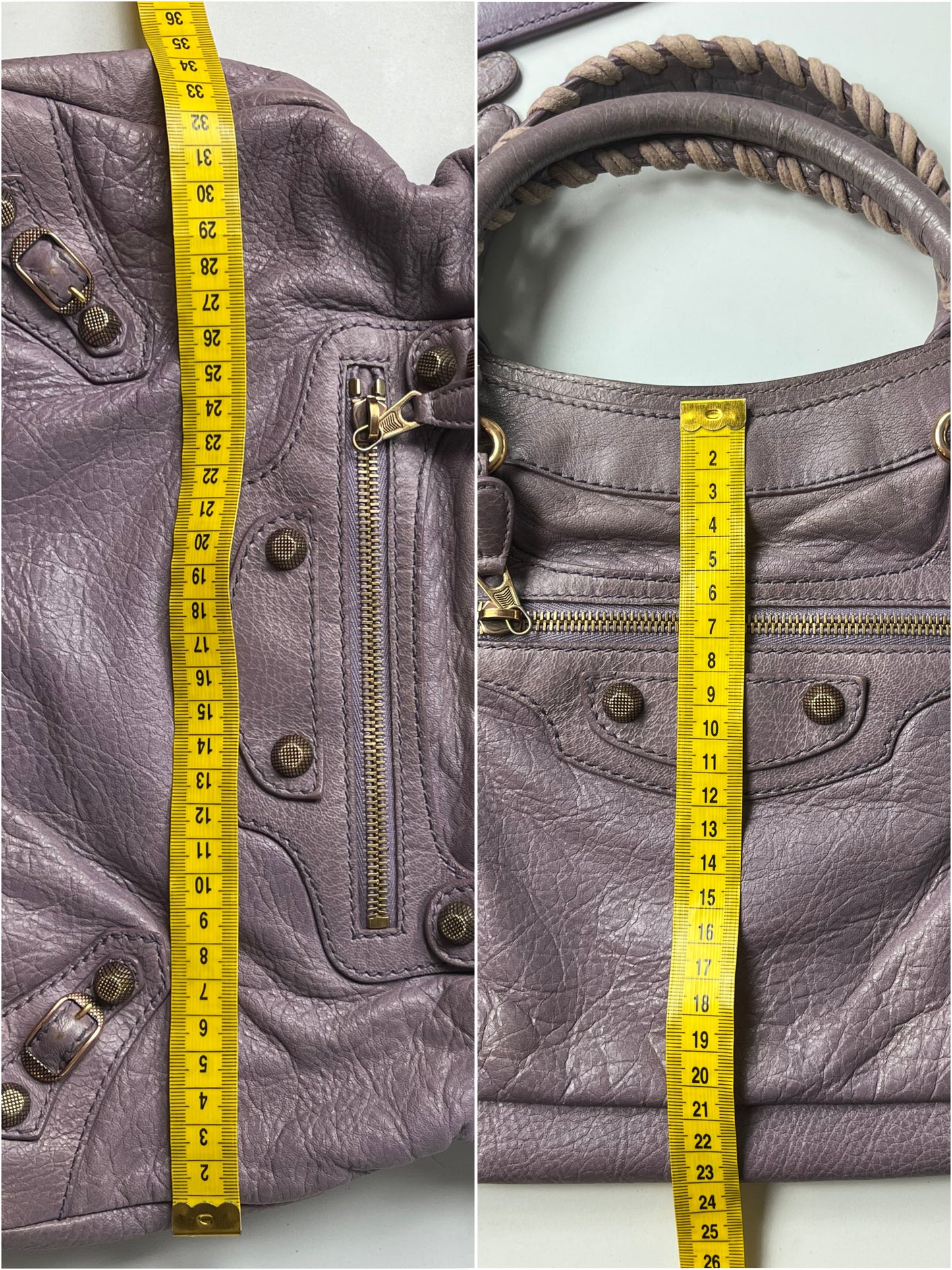 2012 BALENCIAGA
Glycine Lambskin Leather Giant 12 Rose Gold Town Bag