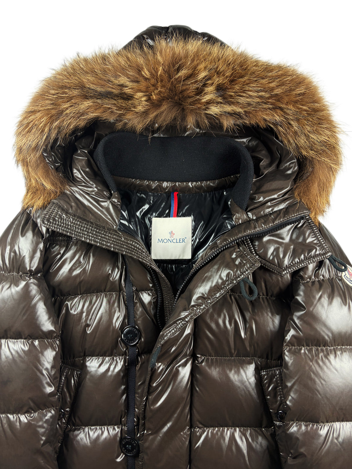 2010’s MONCLER ‘Veyle’ real coyote fur down jacket - men’s size 3 (L) - brown