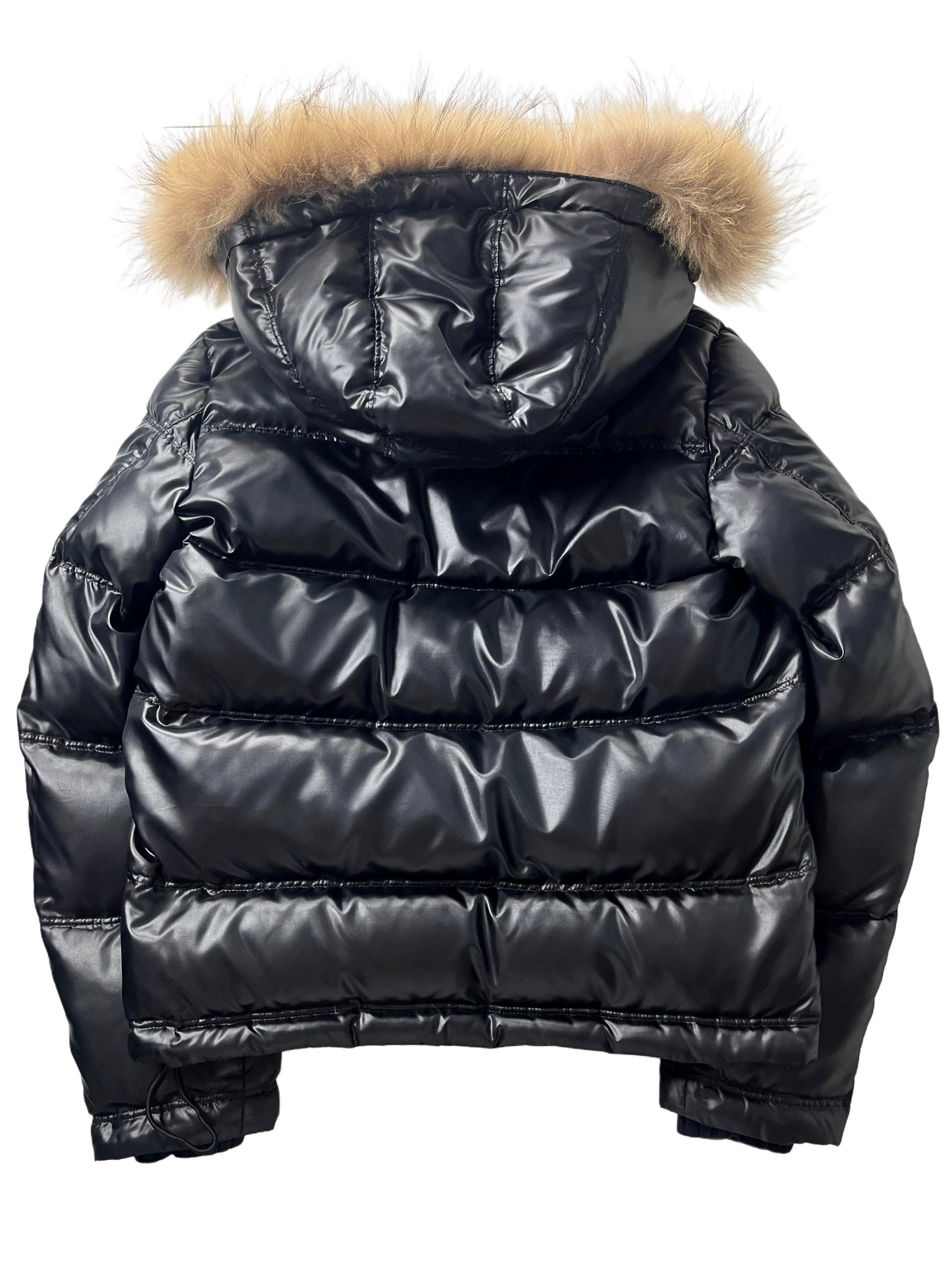 00’s BURBERRY made in Japan real fur down jacket (XS/S) - black