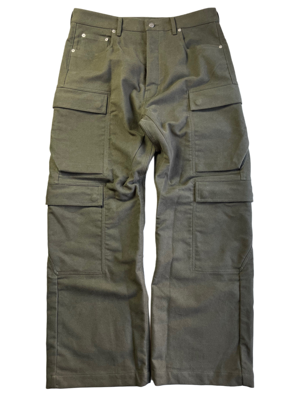RICK OWENS CONCORDIANS DOUBLE CARGO JEANS -  W33 - military green