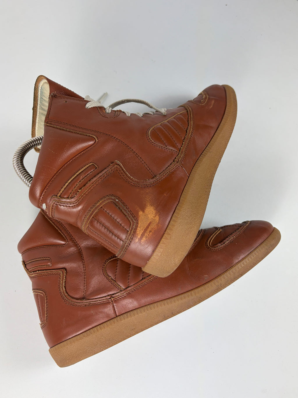 2012 Maison Margiela leather high top GAT sneakers - eu 41 - brown