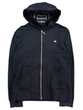 00’s BURBERRY rabbit fur zip hoodie (M/L) - black