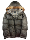 00’s BURBERRY Black Label real rabbit fur down jacket (LL) - olive green