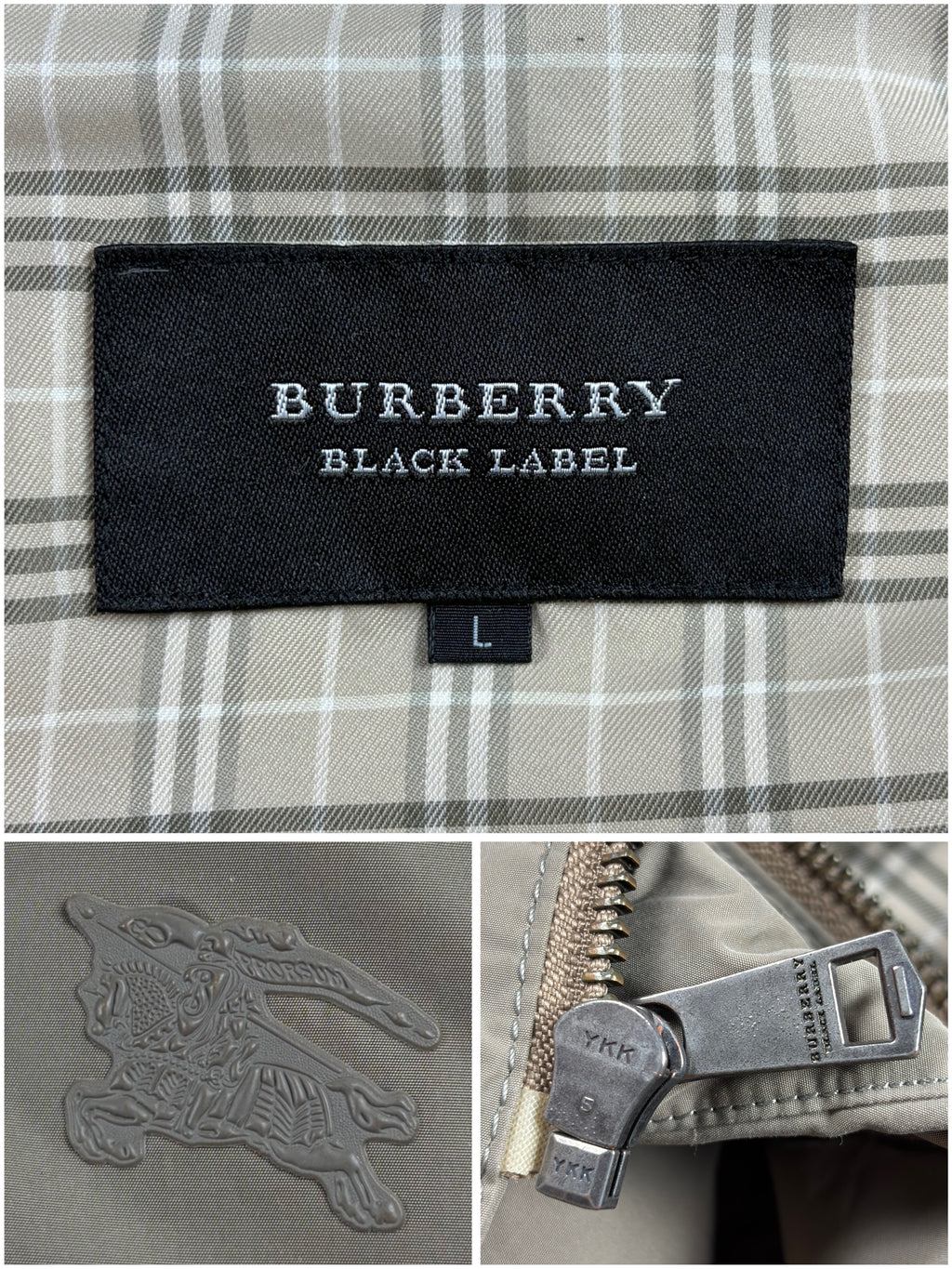 00’s BURBERRY Black Label real fur down jacket (M/L) - light brown