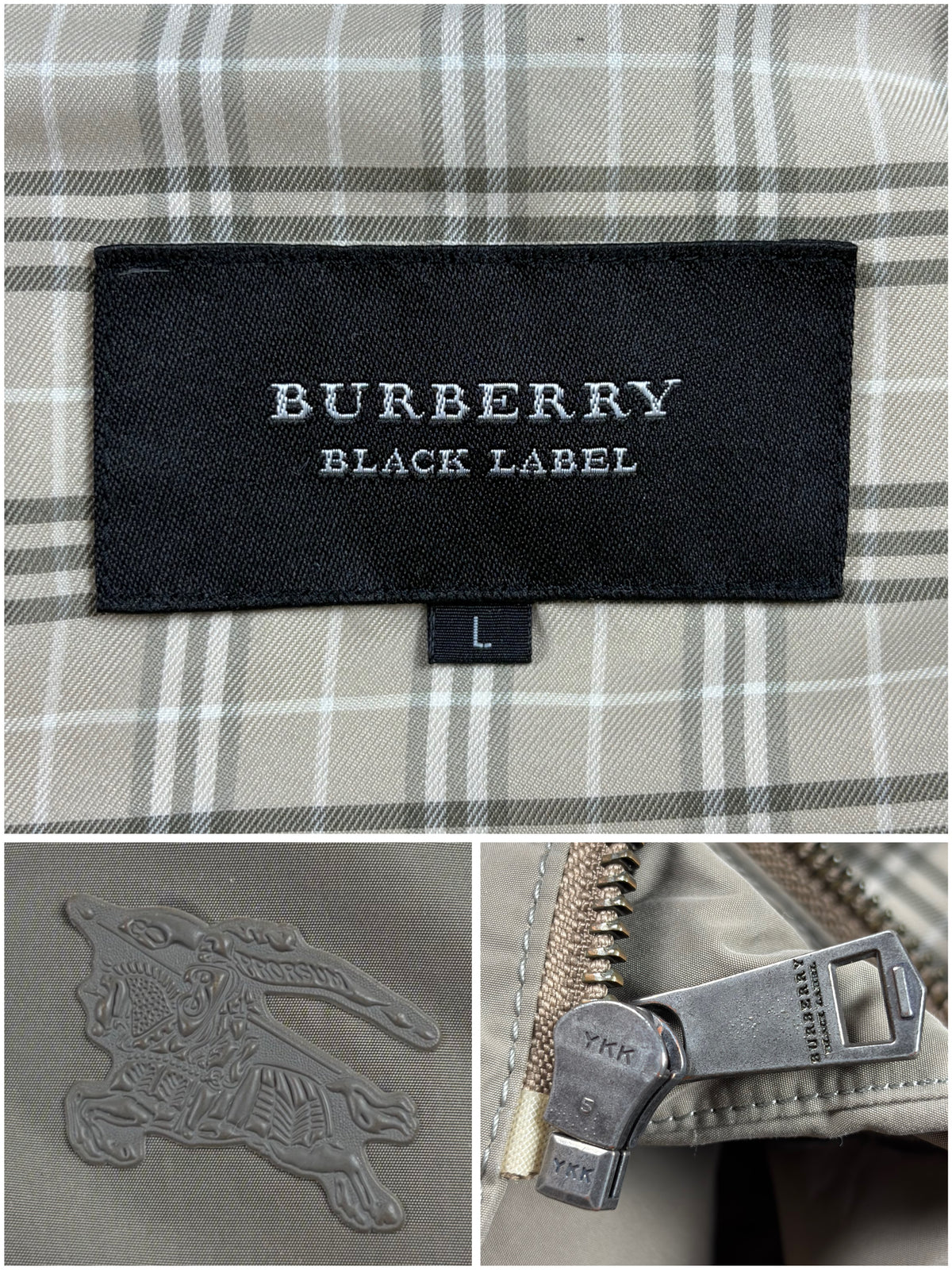 00’s BURBERRY Black Label real fur down jacket (M/L) - light brown