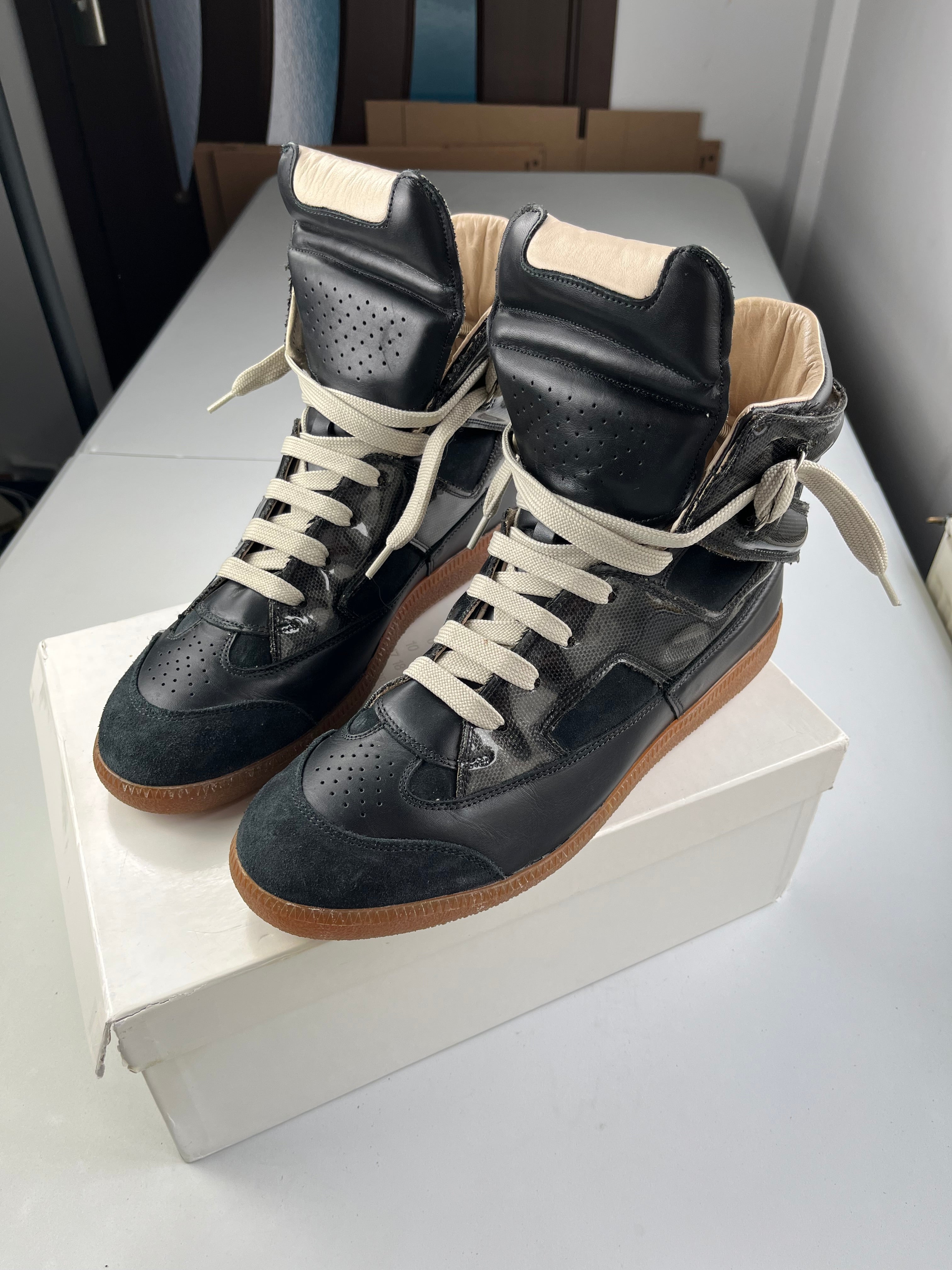 2009 Maison Margiela high top gats - Eu 45 - black