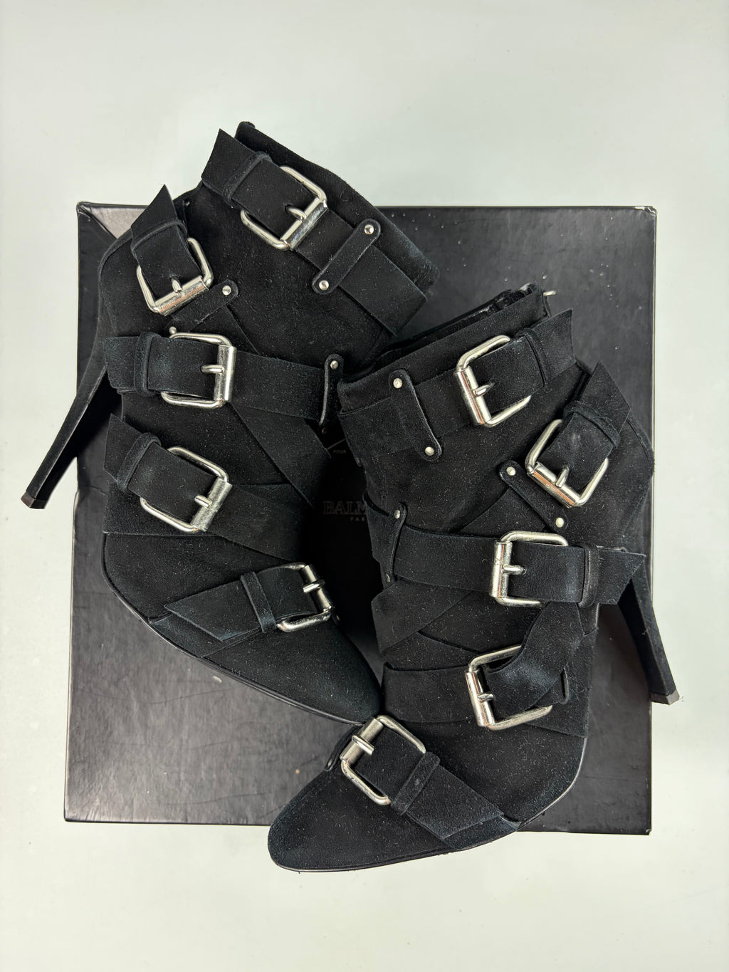 2009 BALMAIN x Giuseppe Zanotti suede ankle boots - eu 39 / us 7