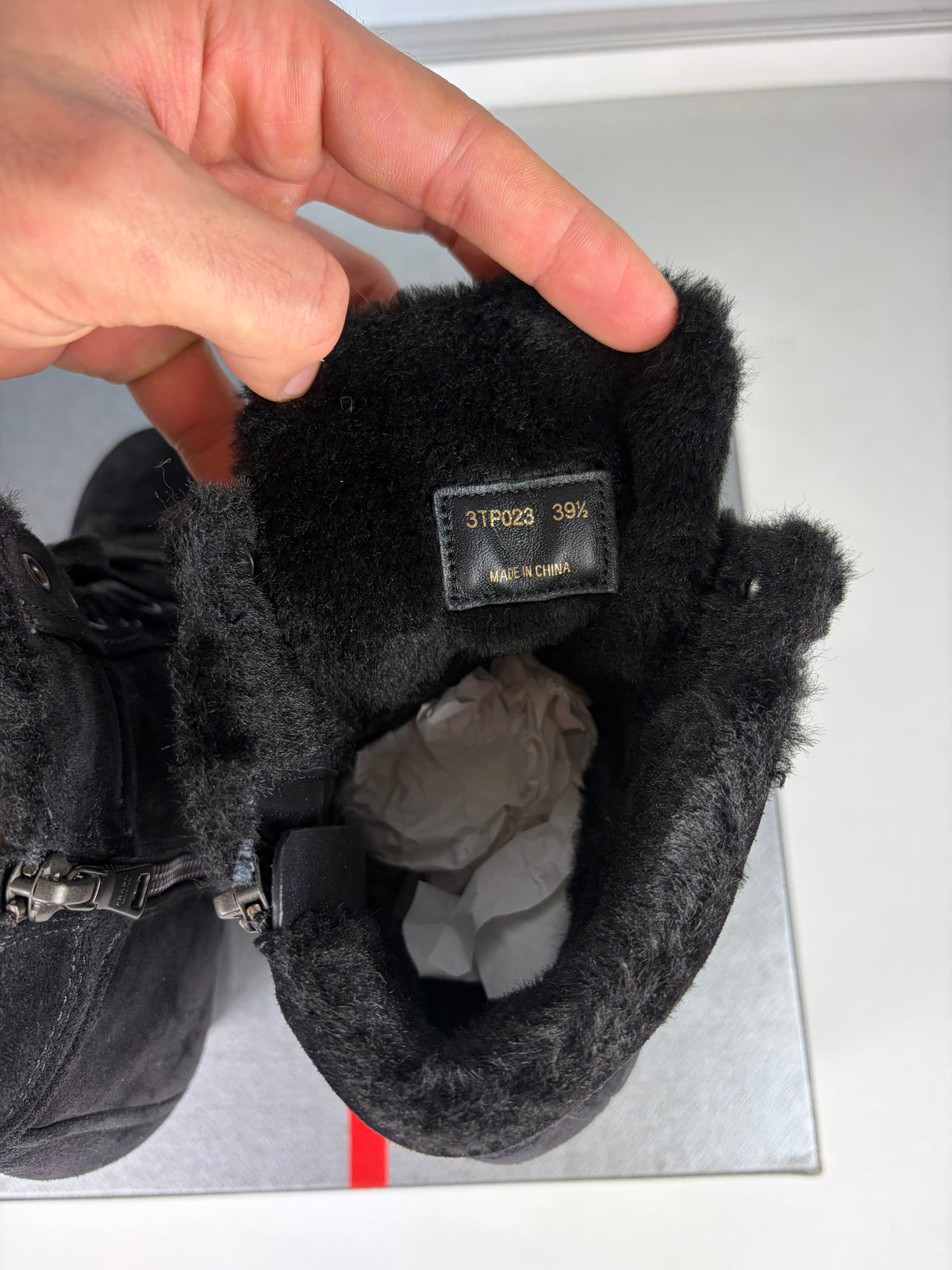 00’s PRADA Sport suede & fur wedge boots - eu 39.5 / us 9.5 / uk 6.5 - black