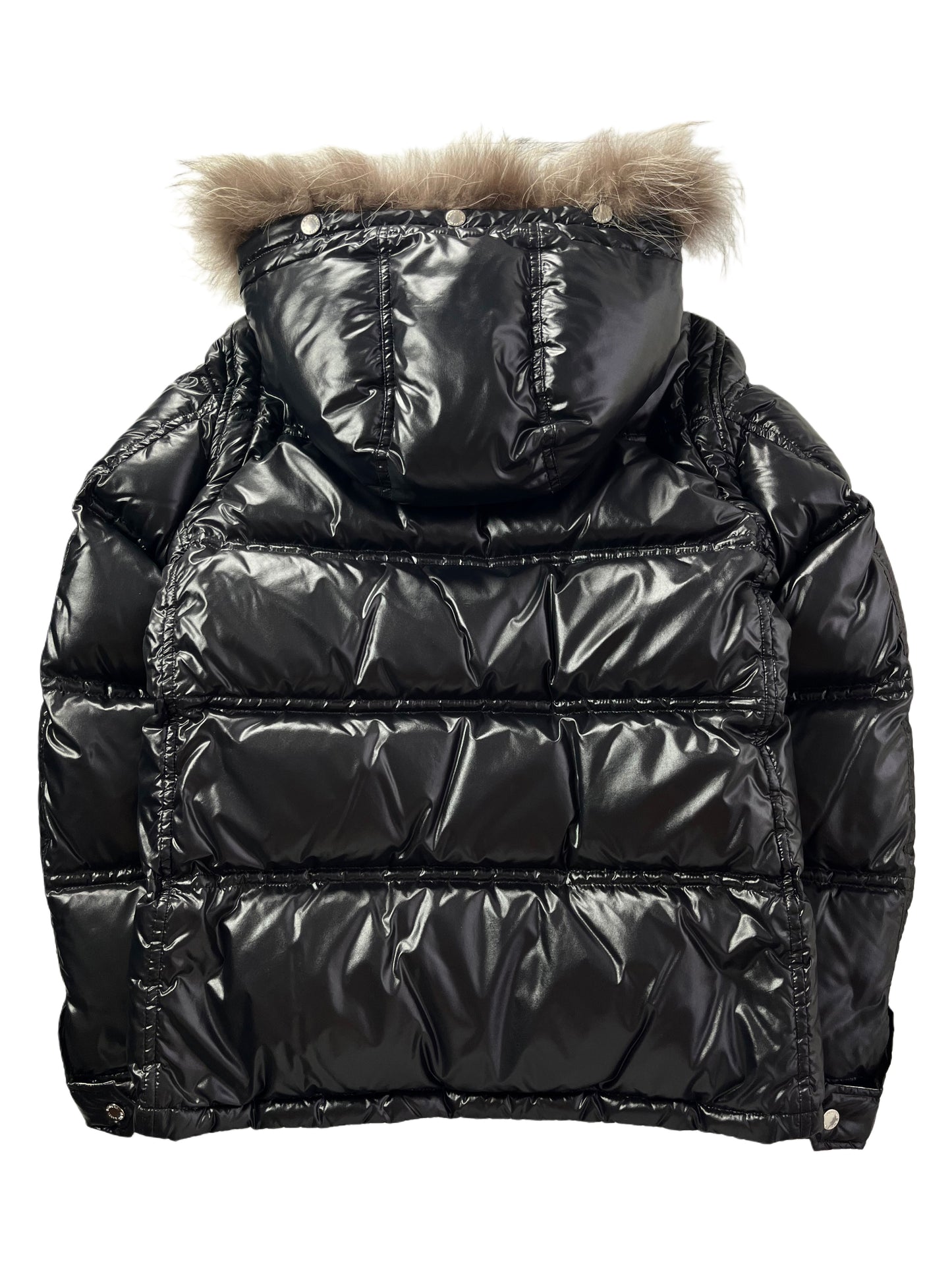 00’s BURBERRY made in Japan real fur down jacket (M/L) - black