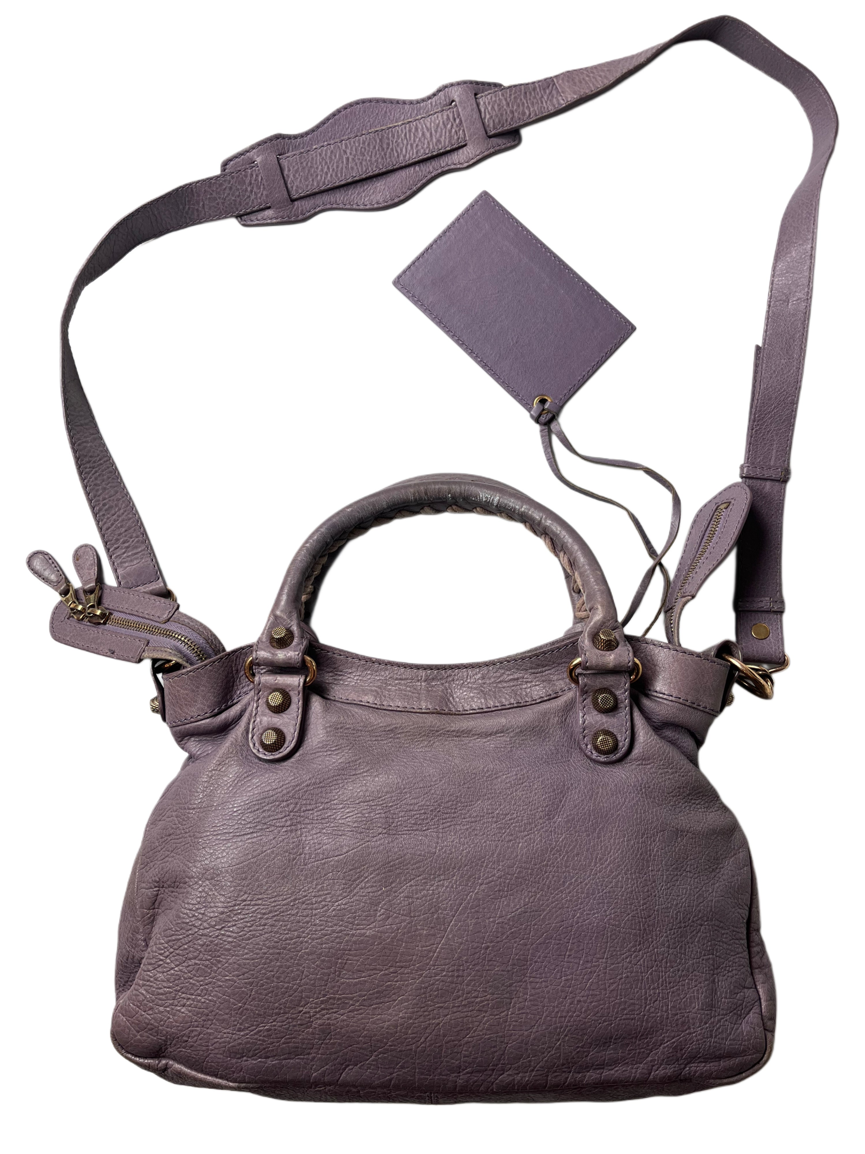 2012 BALENCIAGA
Glycine Lambskin Leather Giant 12 Rose Gold Town Bag