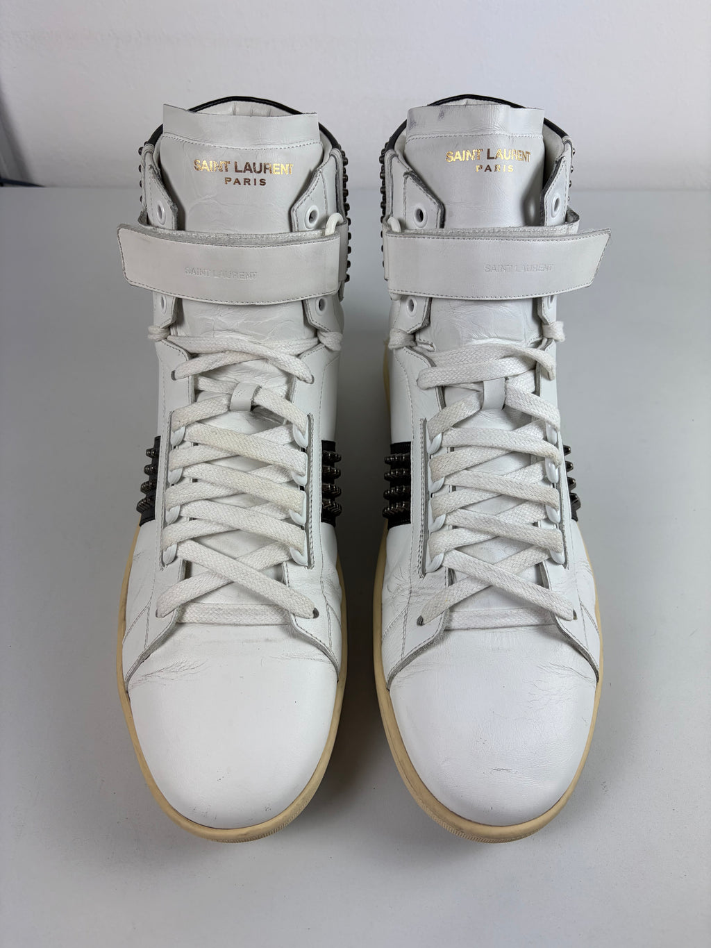 Saint Laurent Paris AW/14 studded high tops - eu 45 / us 12