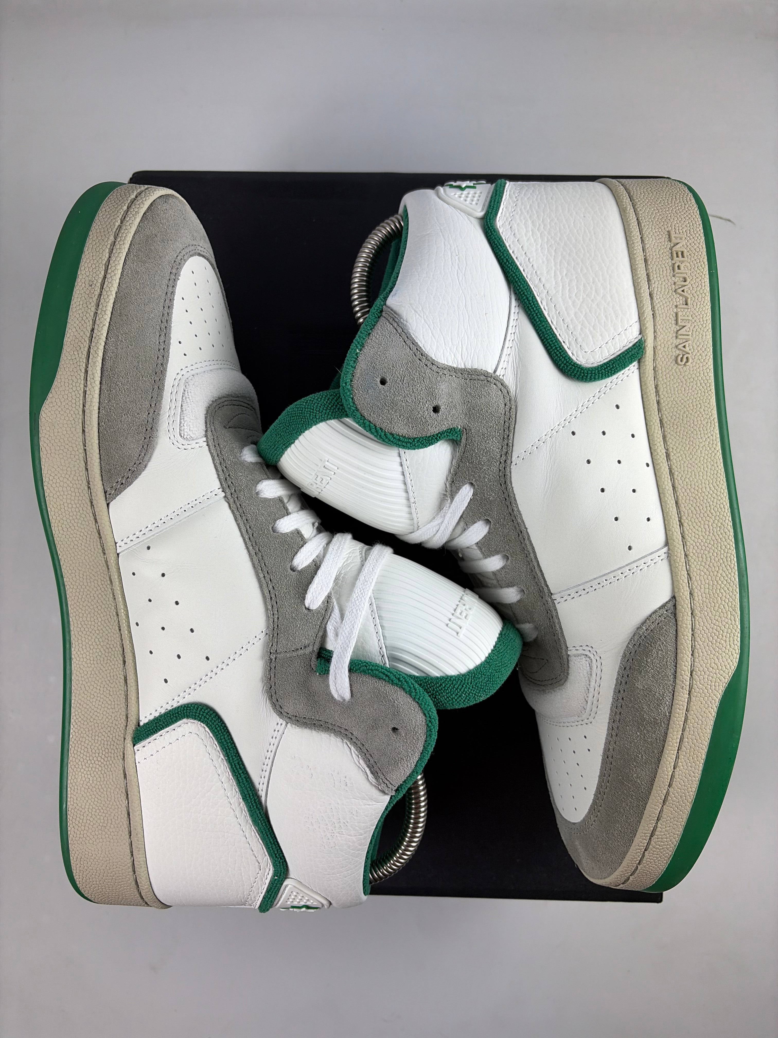 Saint Laurent SL/80 High-Top - eu 43 / us 10 - white & green