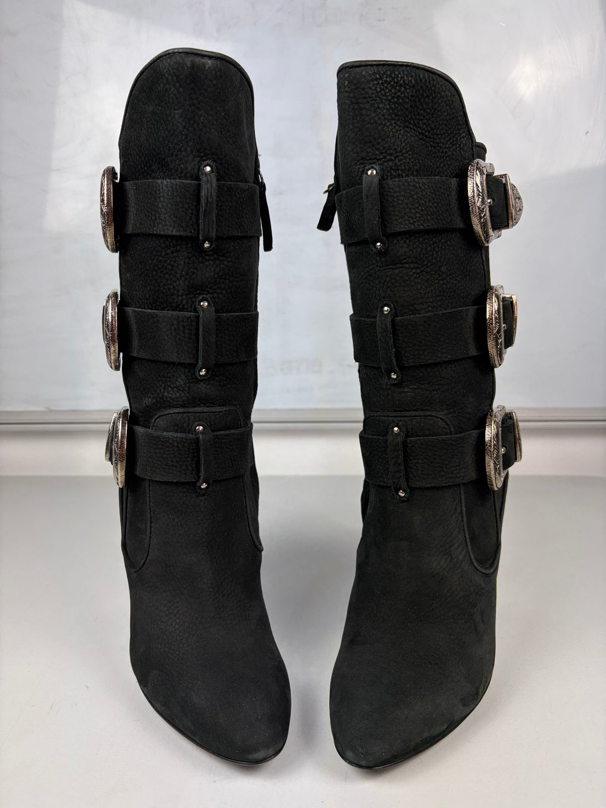 2009 BALMAIN x Giuseppe Zanotti multi-buckle boots - eu 37.5 / us 7.5 / uk 4.5