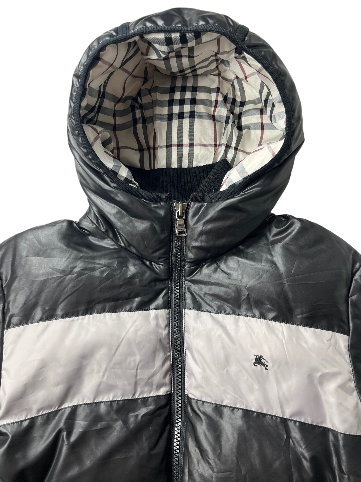 00’s BURBERRY made in Japan down jacket (M/L) - gray/black