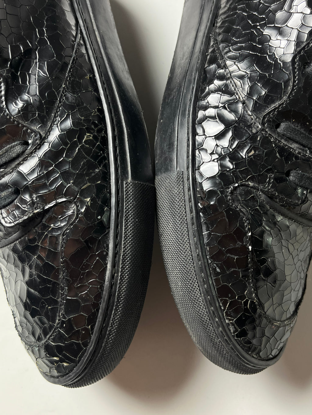 Balenciaga embossed croc leather high tops - Eu 43 - black