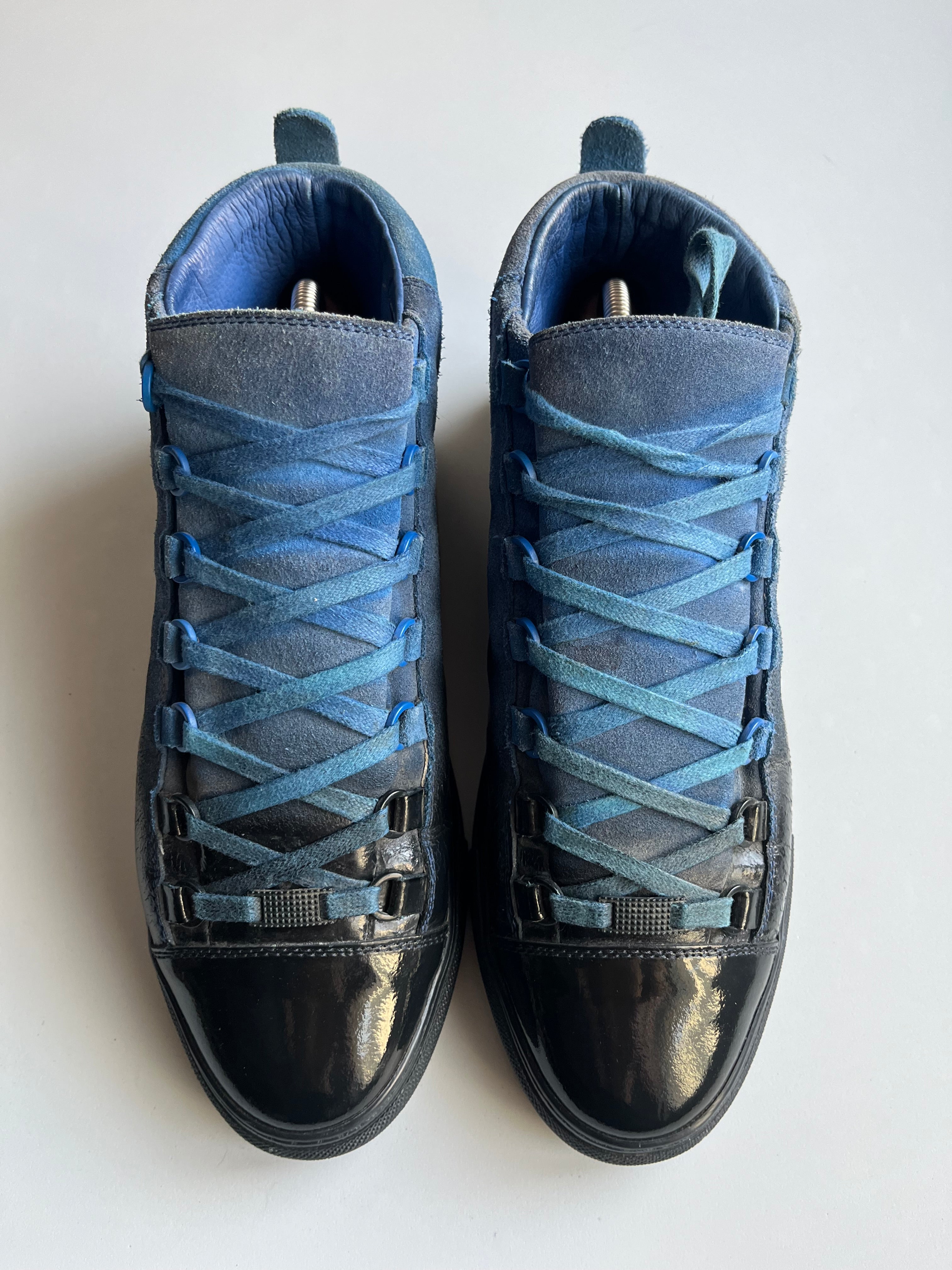 Balenciaga arena blue gradient high tops - eu 42 - blue