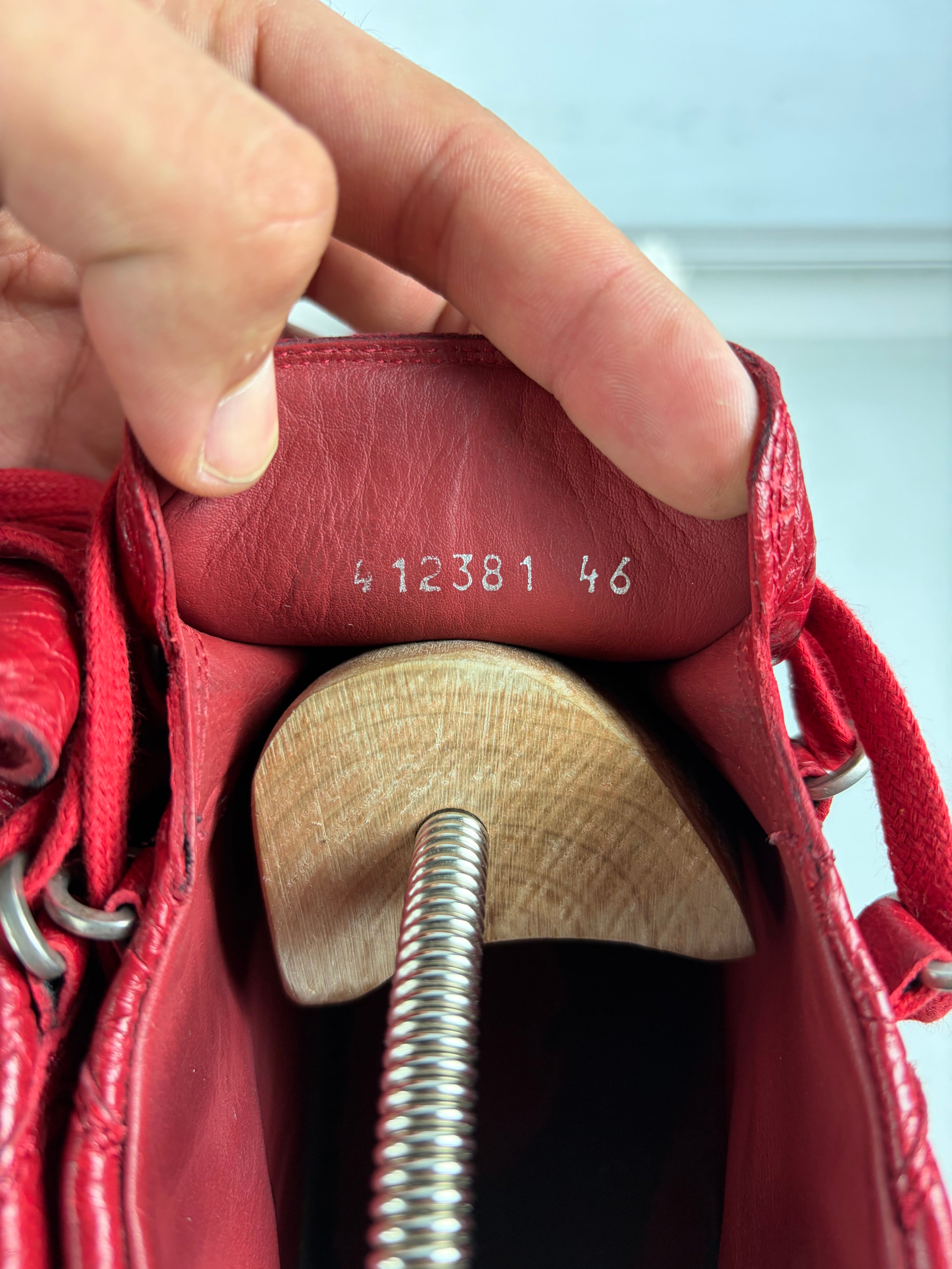 Balenciaga arena high tops - eu 46 / us 13 - red