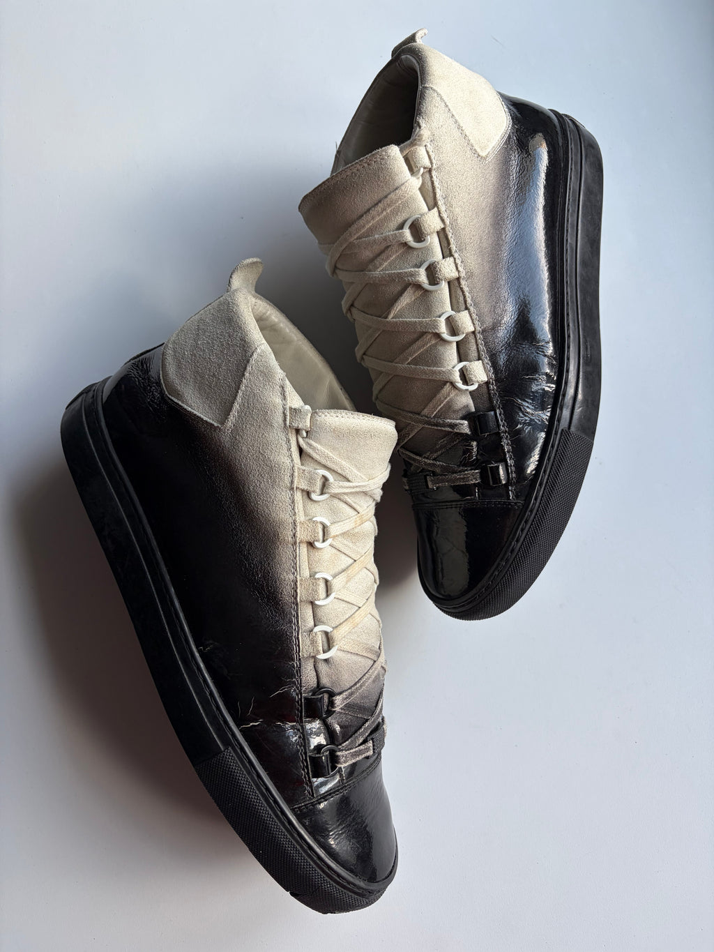 Balenciaga arena white gradient high tops - eu 42 - CHECK PICS !