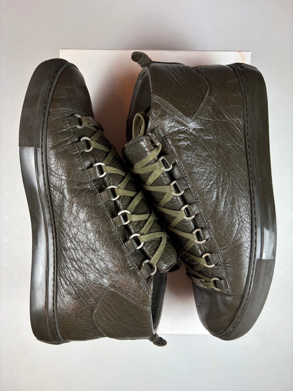 Balenciaga arena high tops - eu 43 / us 10 / uk 9 - olive green