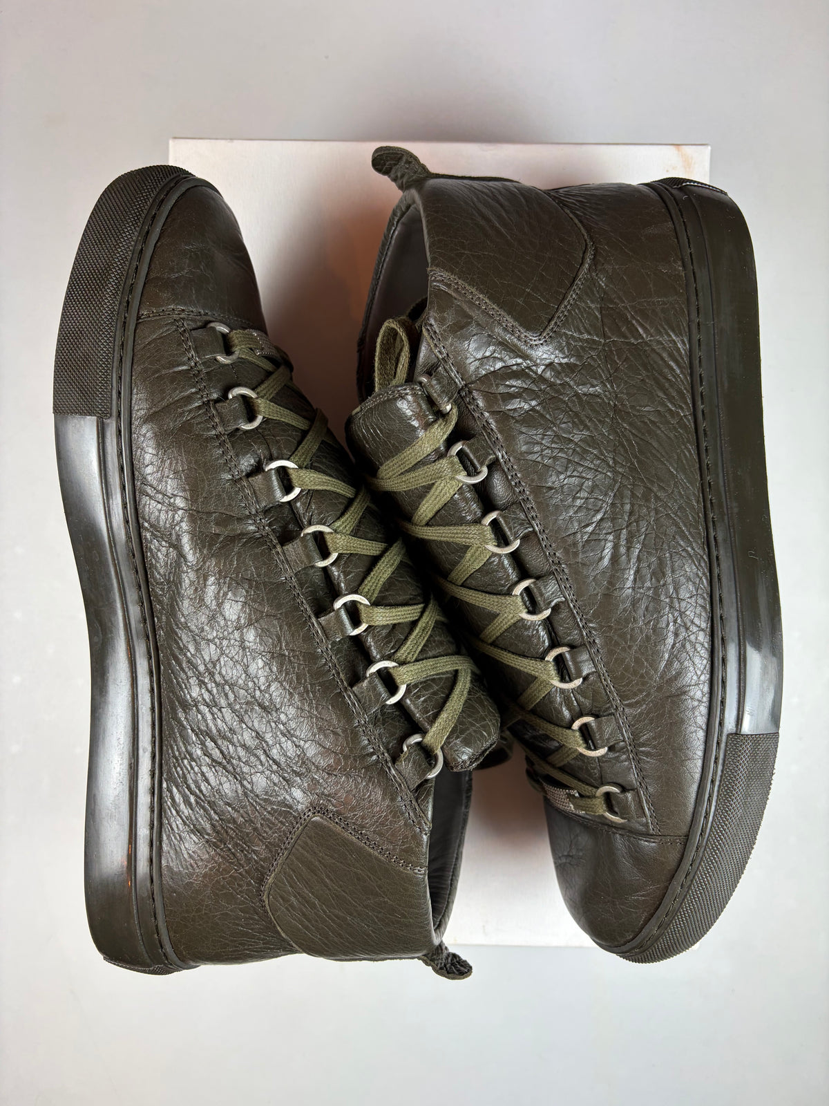 Balenciaga arena high tops - eu 43 / us 10 / uk 9 - olive green