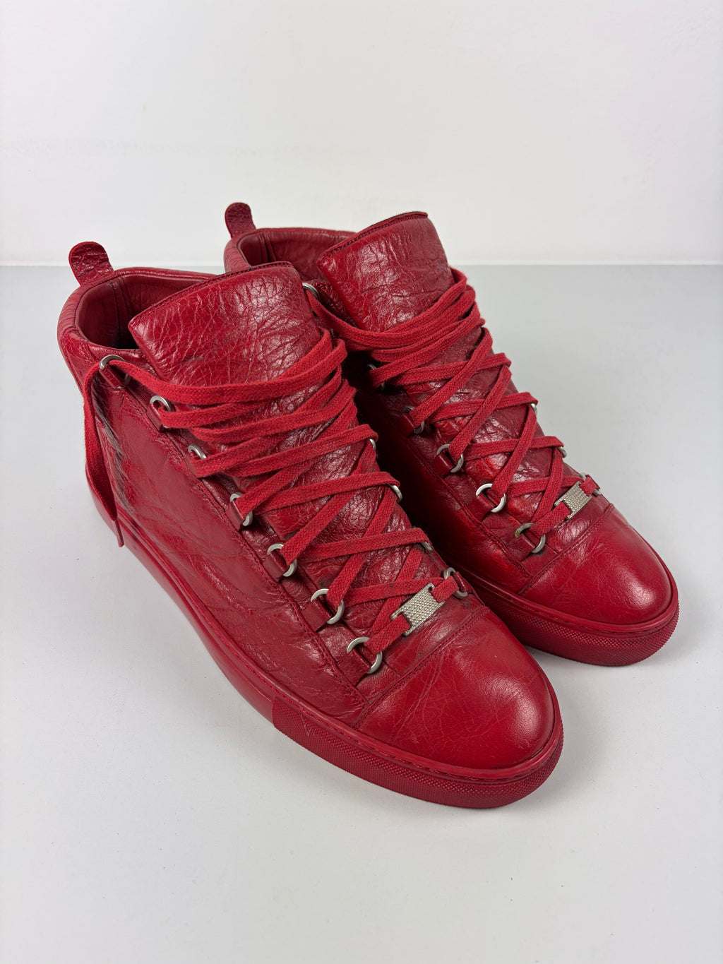Balenciaga arena high tops - eu 44 - red