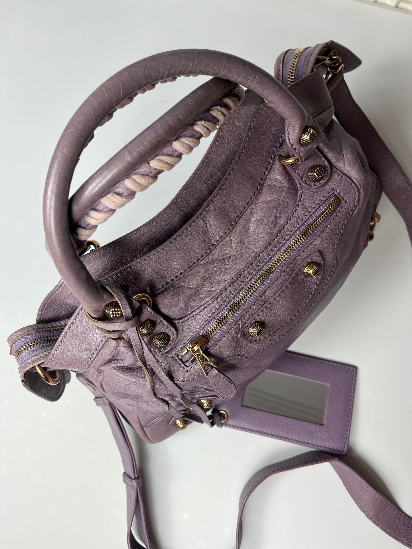 2012 BALENCIAGA
Glycine Lambskin Leather Giant 12 Rose Gold Town Bag