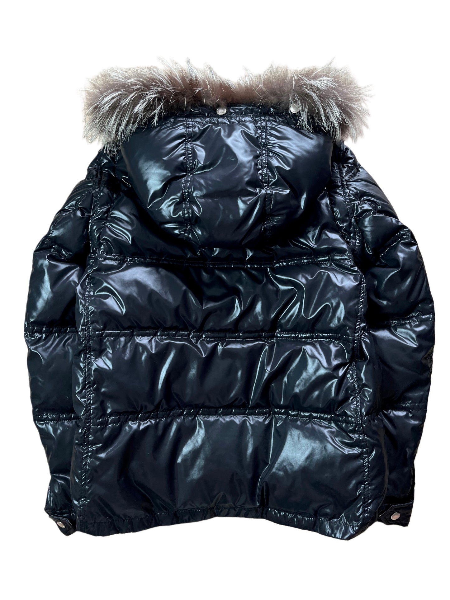 00’s BURBERRY made in Japan real fur down jacket (S/M) - black