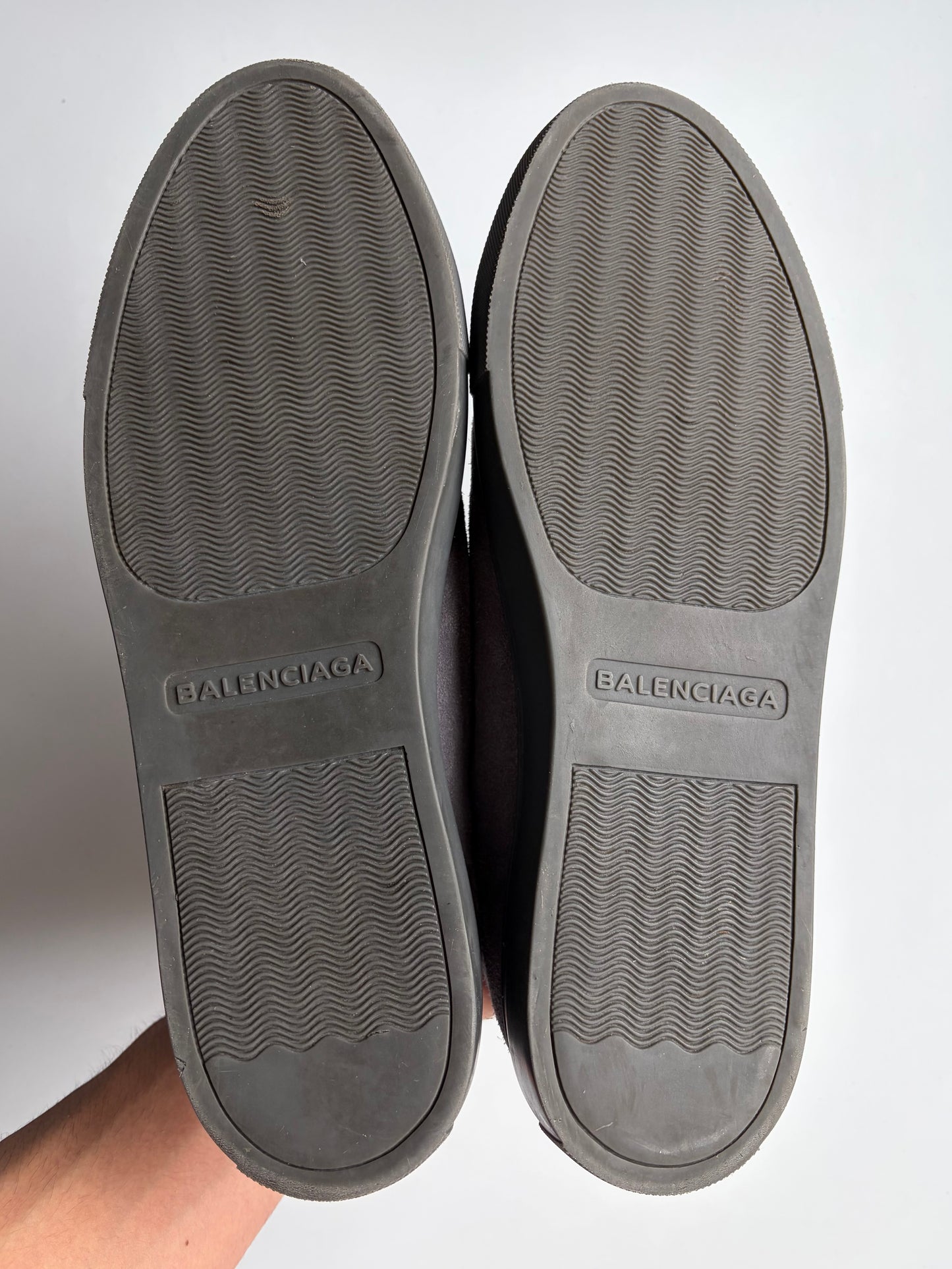 Balenciaga arena grey suede high tops - eu 43 - grey