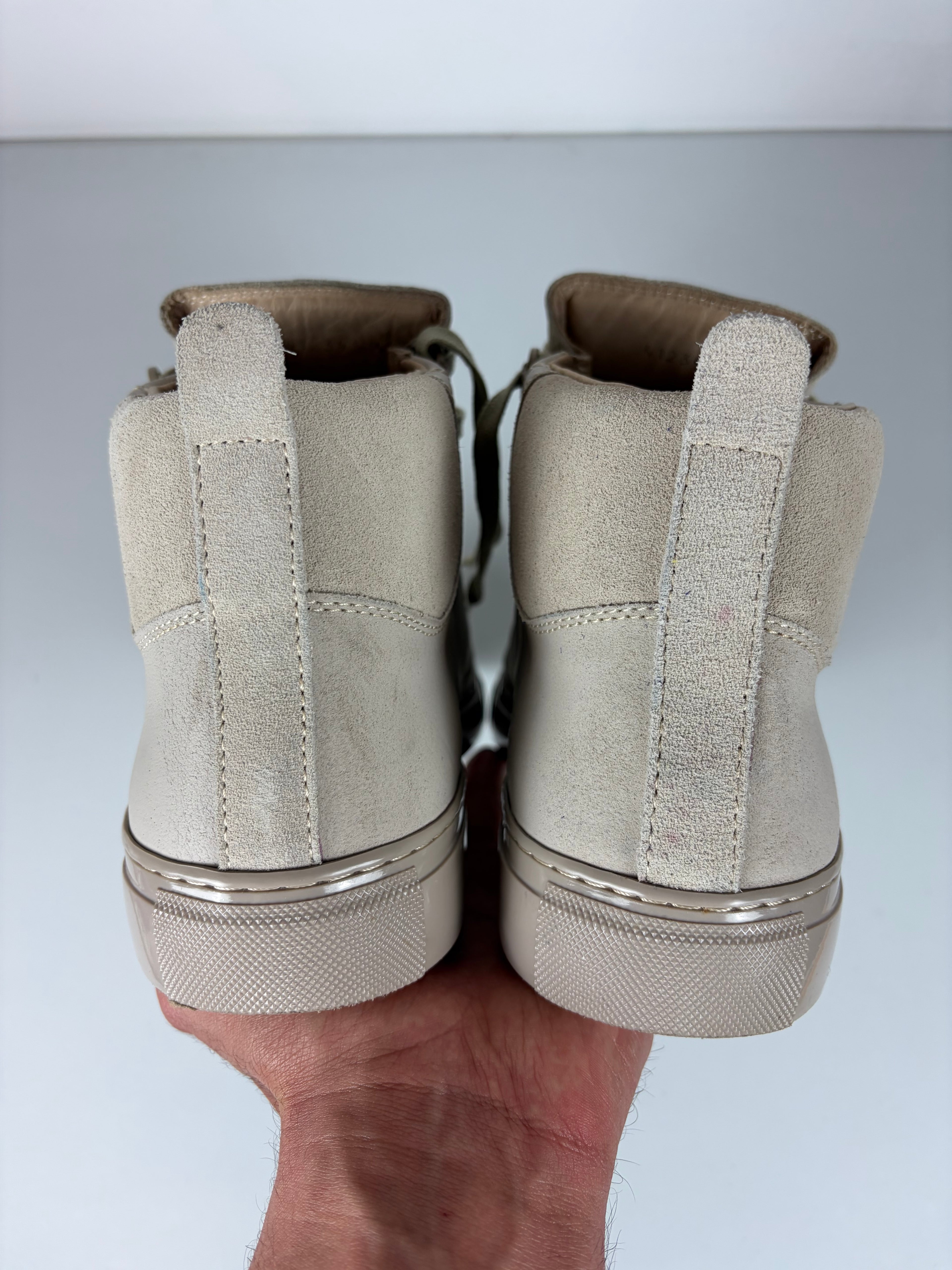 Balenciaga arena leather & suede high tops - eu 44 - off white