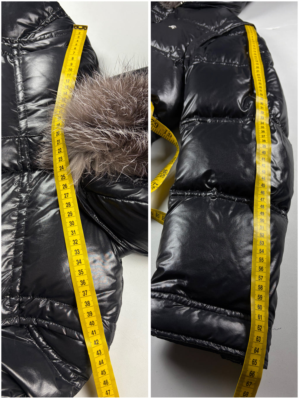 2009 BURBERRY Black Label convertible real fur down jacket / vest (M/L) - black