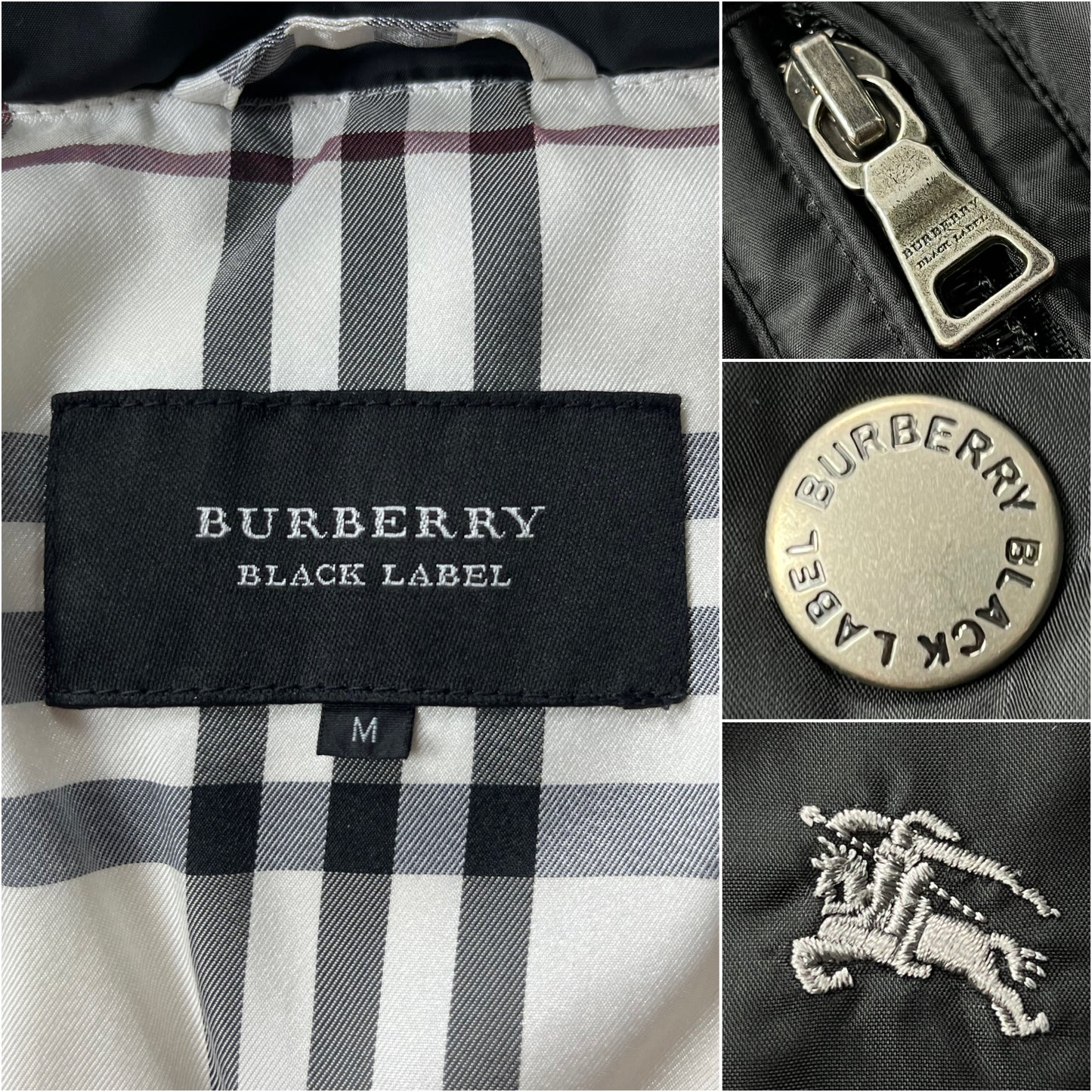 00’s BURBERRY made in Japan real down jacket (S/M) - black