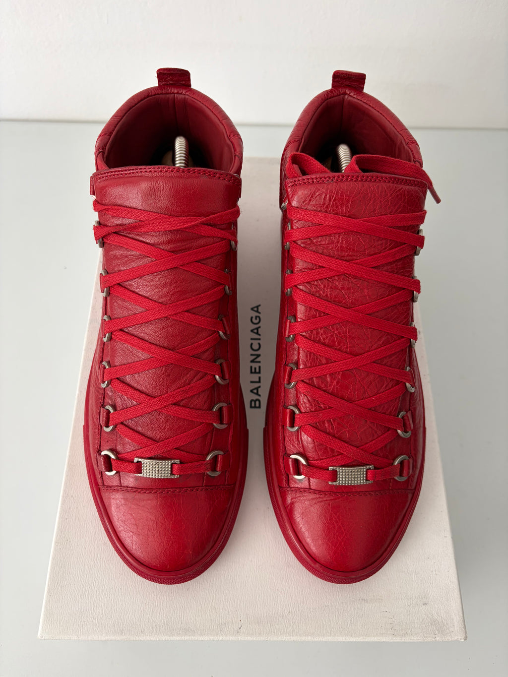 Balenciaga arena high tops - eu 41 - red