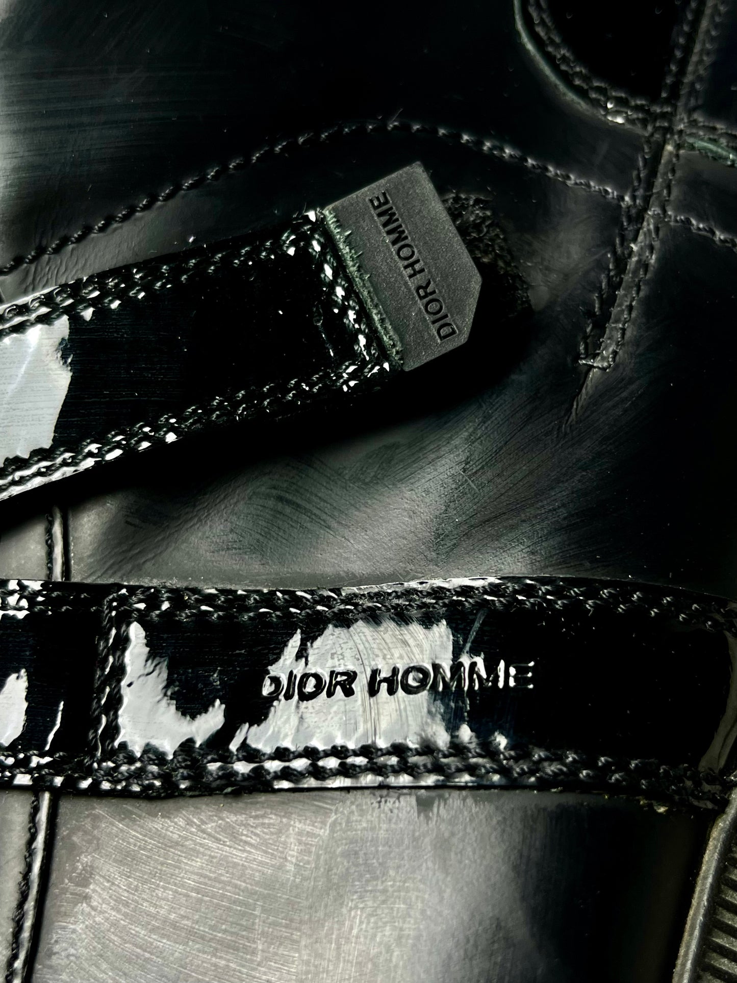 2010 Dior by Hedi Slimane high leather gat sneakers - EU 44 - black