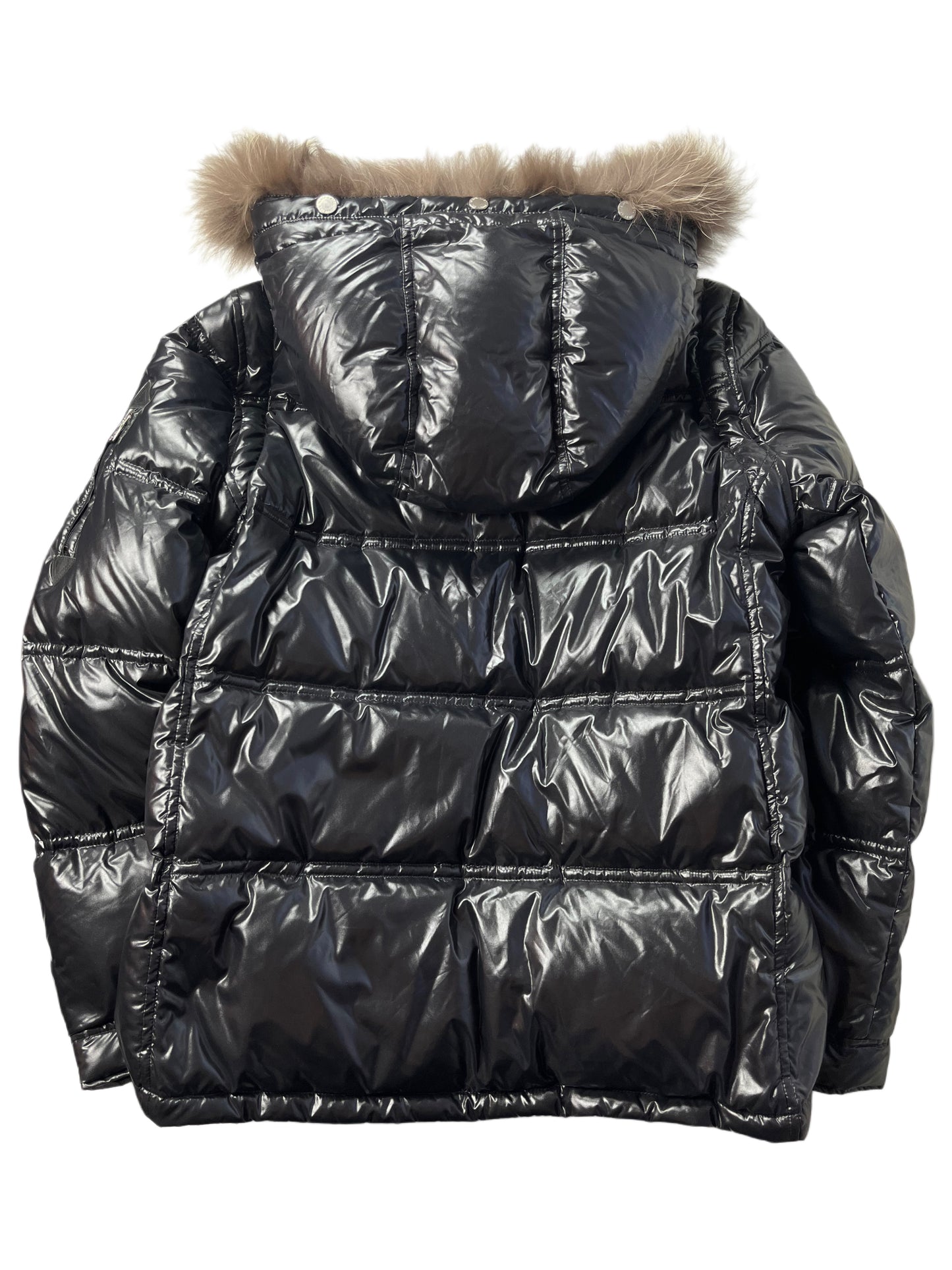 00’s BURBERRY made in Japan real fur down jacket (L/LL) - black