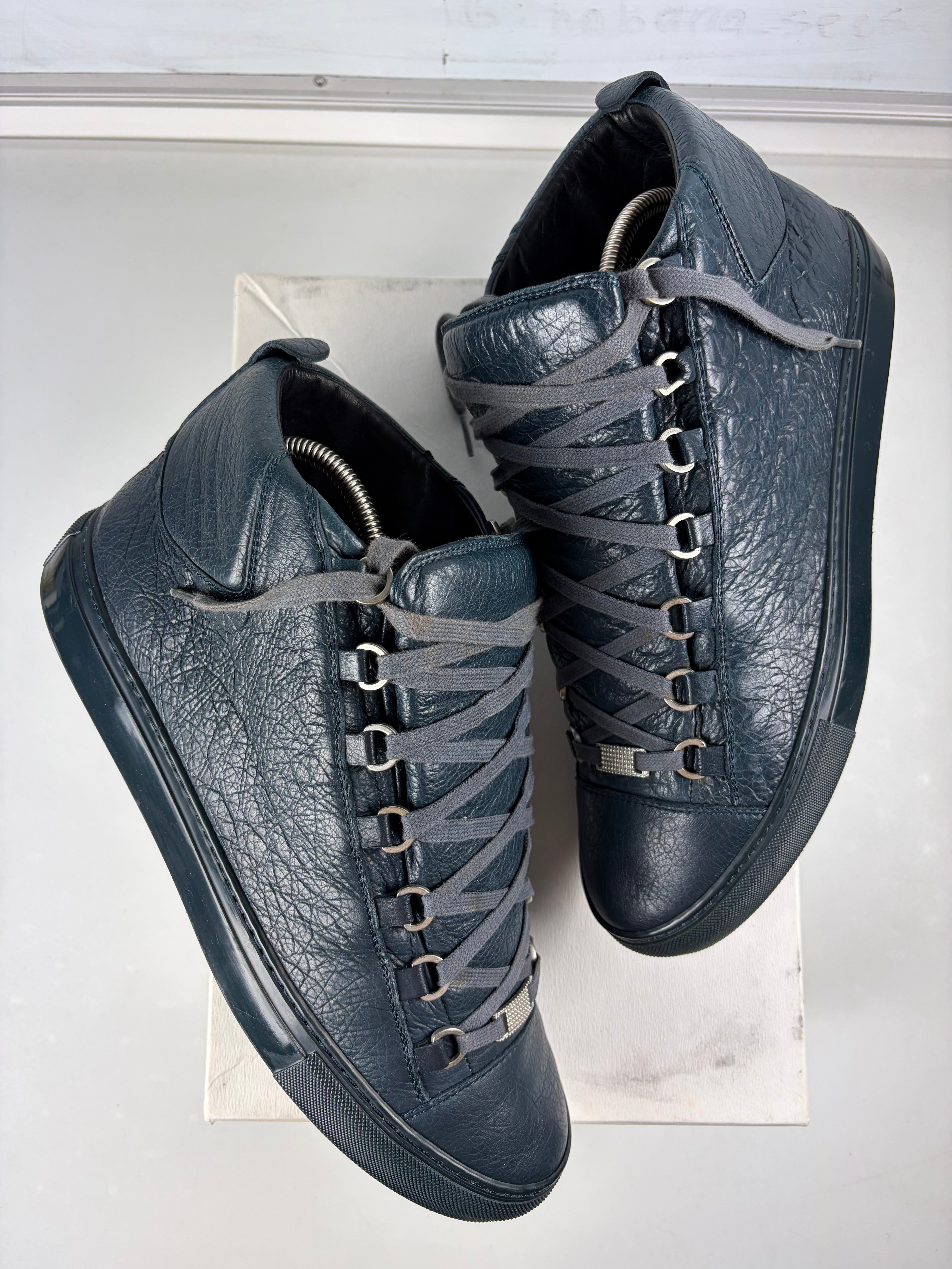 Balenciaga arena high tops - eu 43 / us 10 - navy blue