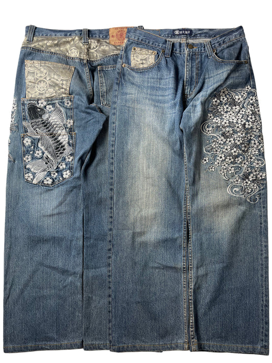 Japanese Embroidered jeans (w32)