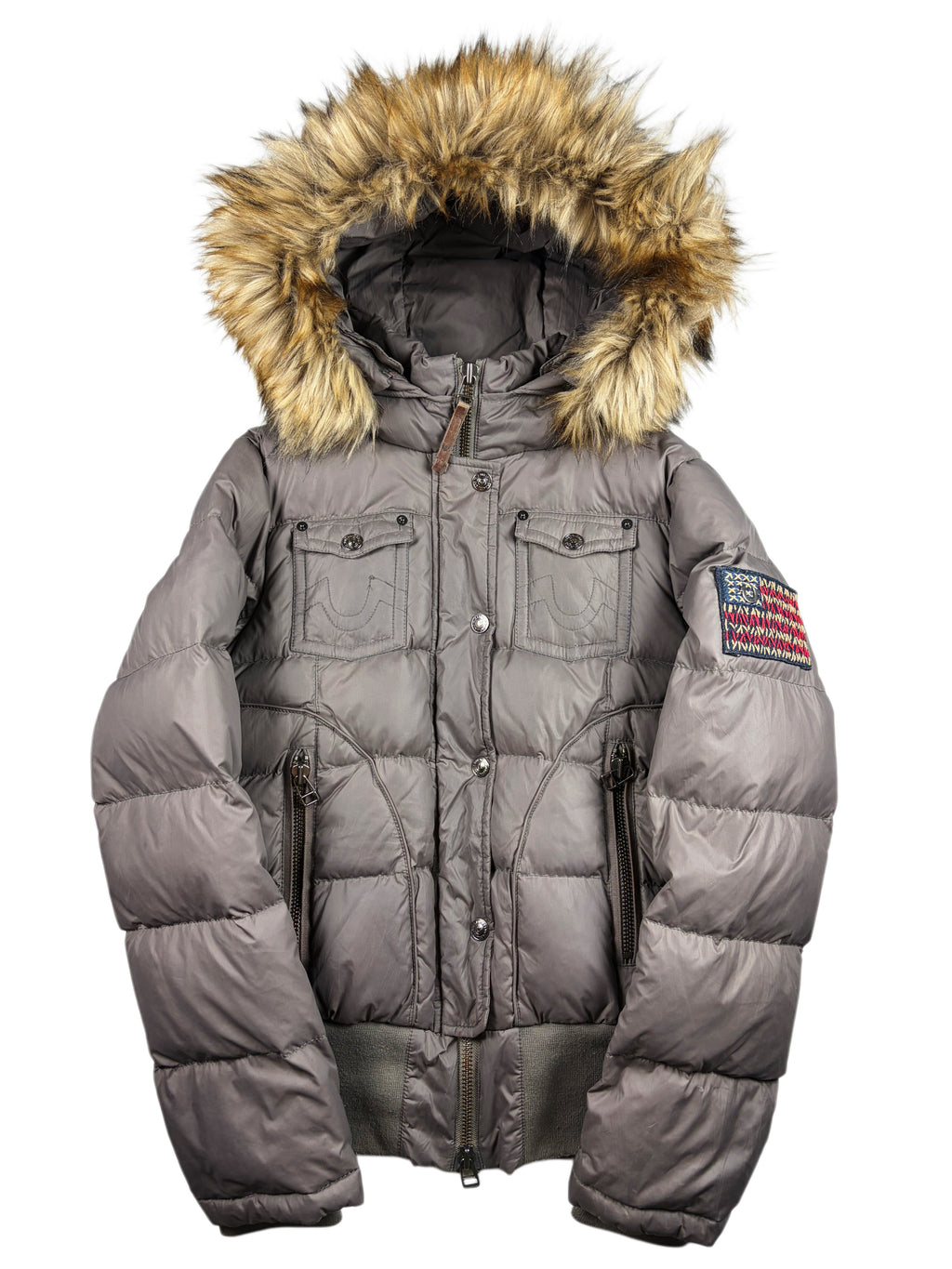 True Religion faux fur puffer jacket - women’s M/L