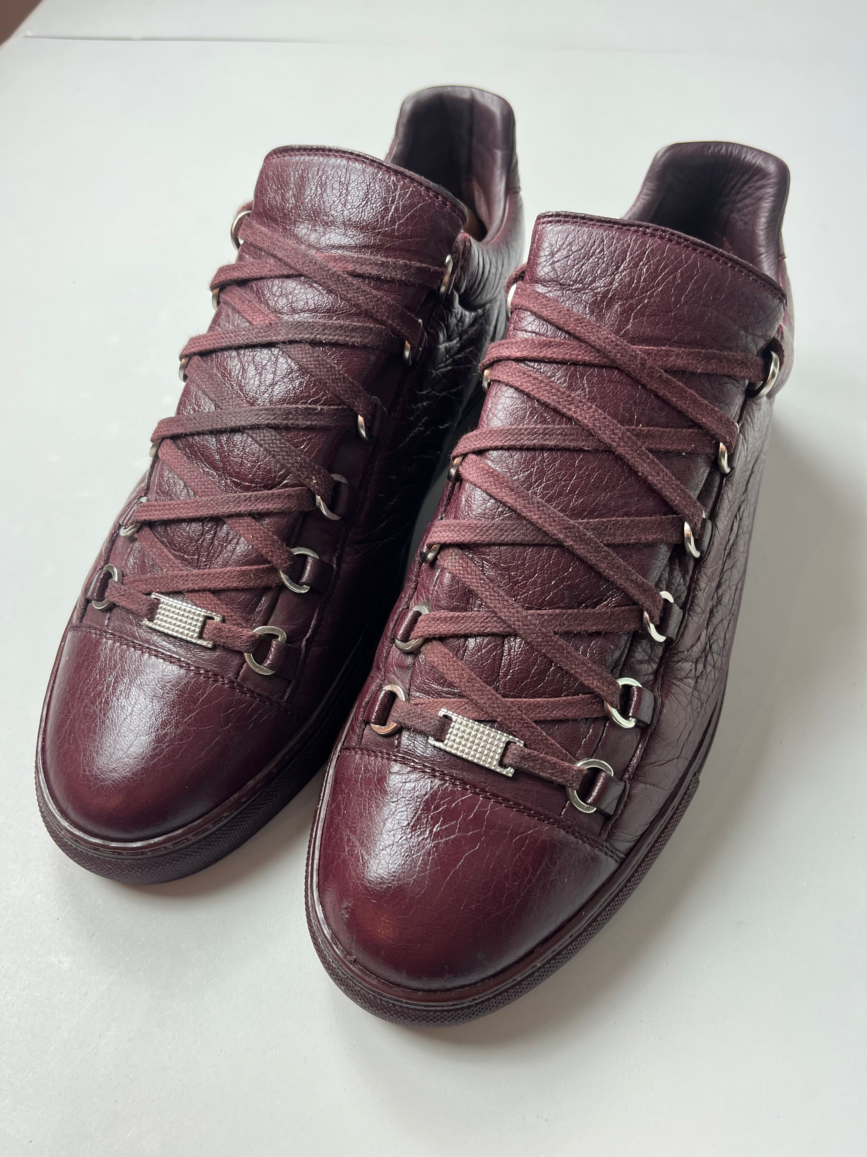 Balenciaga arena low - eu 44 - burgundy