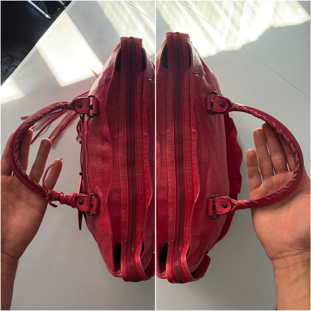 2012 BALENCIAGA
Rose Jaipur Lambskin Leather Motorcycle City Bag