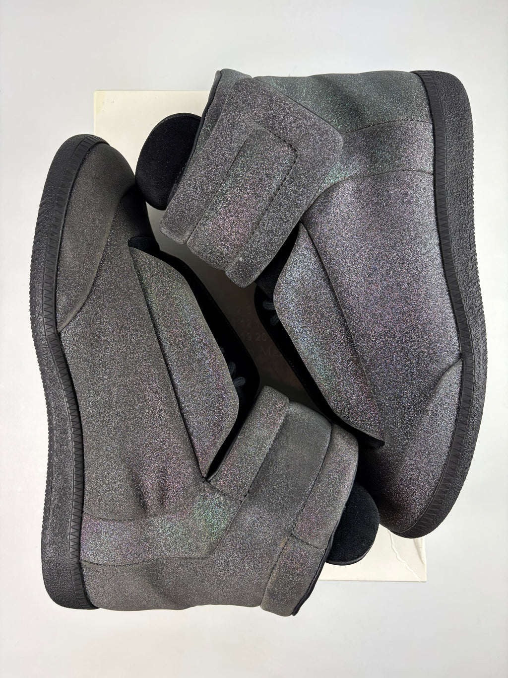 Maison Margiela Future ‘Grey Glitter’ high tops - eu 41 / us 8 - DEADSTOCK